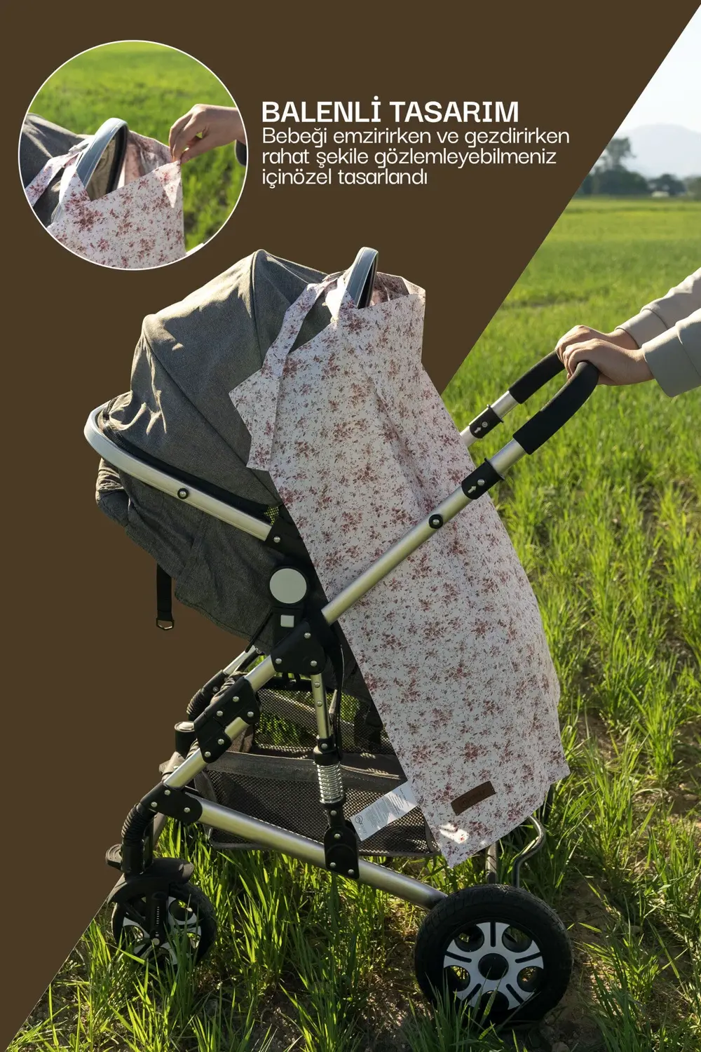 Çok Amaçlı Bebek Emzirme Örtüsü/Önlüğü; Puset, Bebek arabası örtü