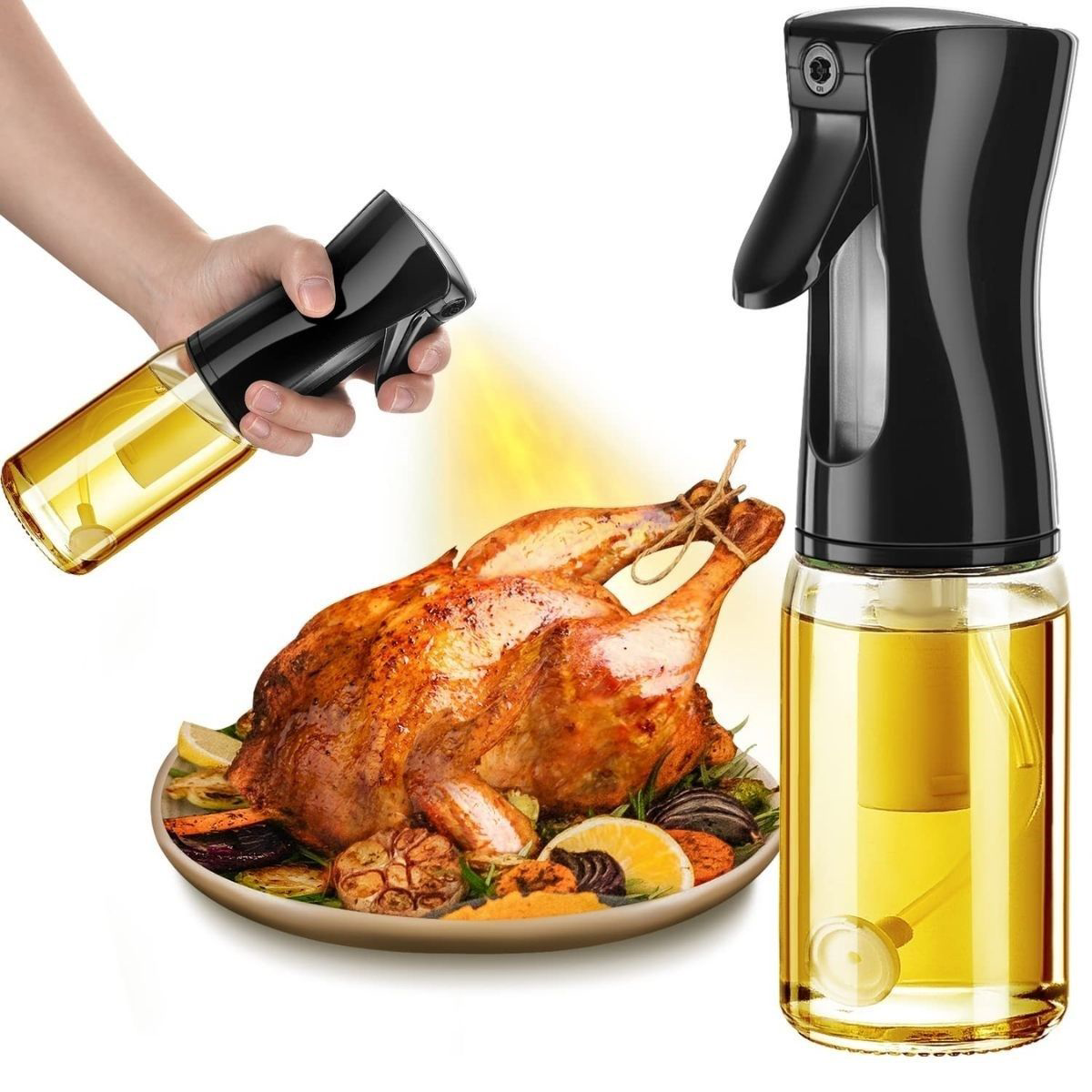 Çok Amaçlı Cam Şişe Püskürtmeli Dağıtıcı Yağdanlık Limonluk Sirke