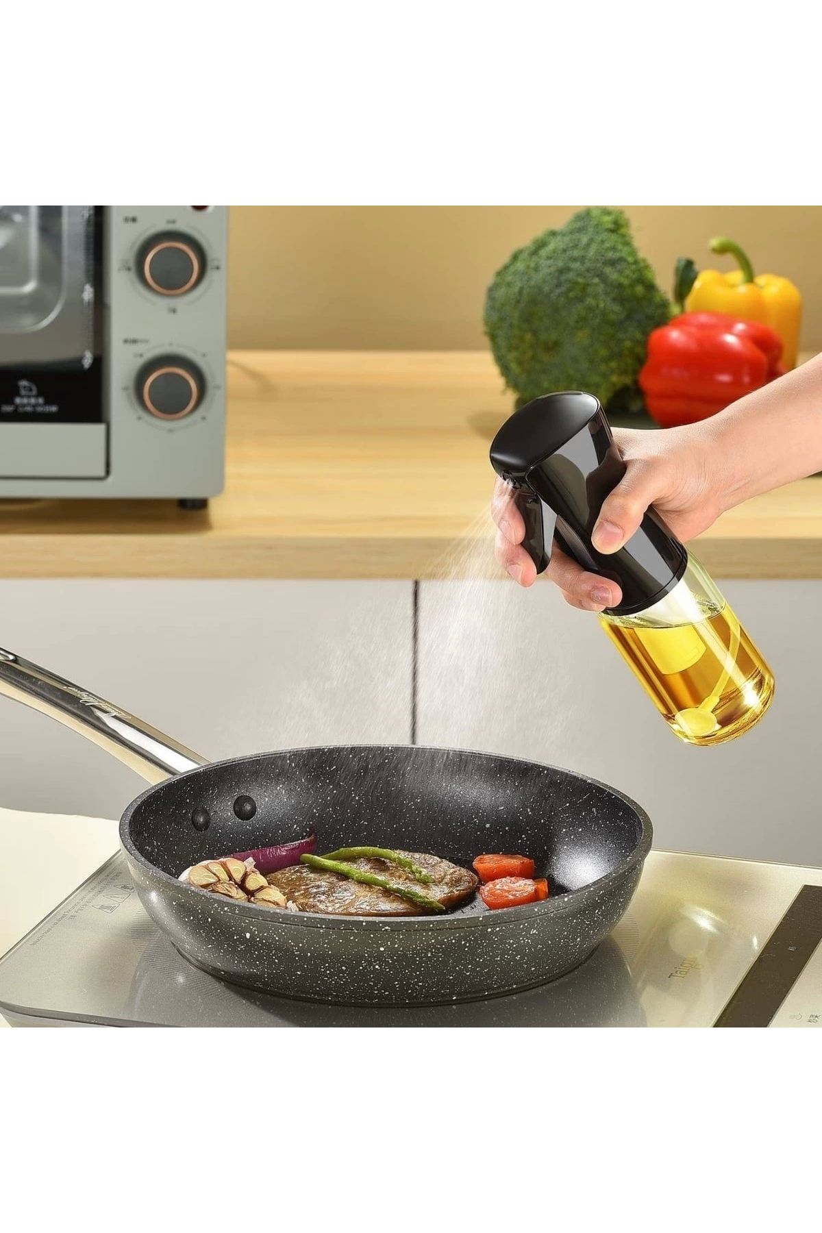 Epilons ® Çok Amaçlı Cam Şişe Püskürtmeli Dağıtıcı Yağdanlık Limonluk Sir