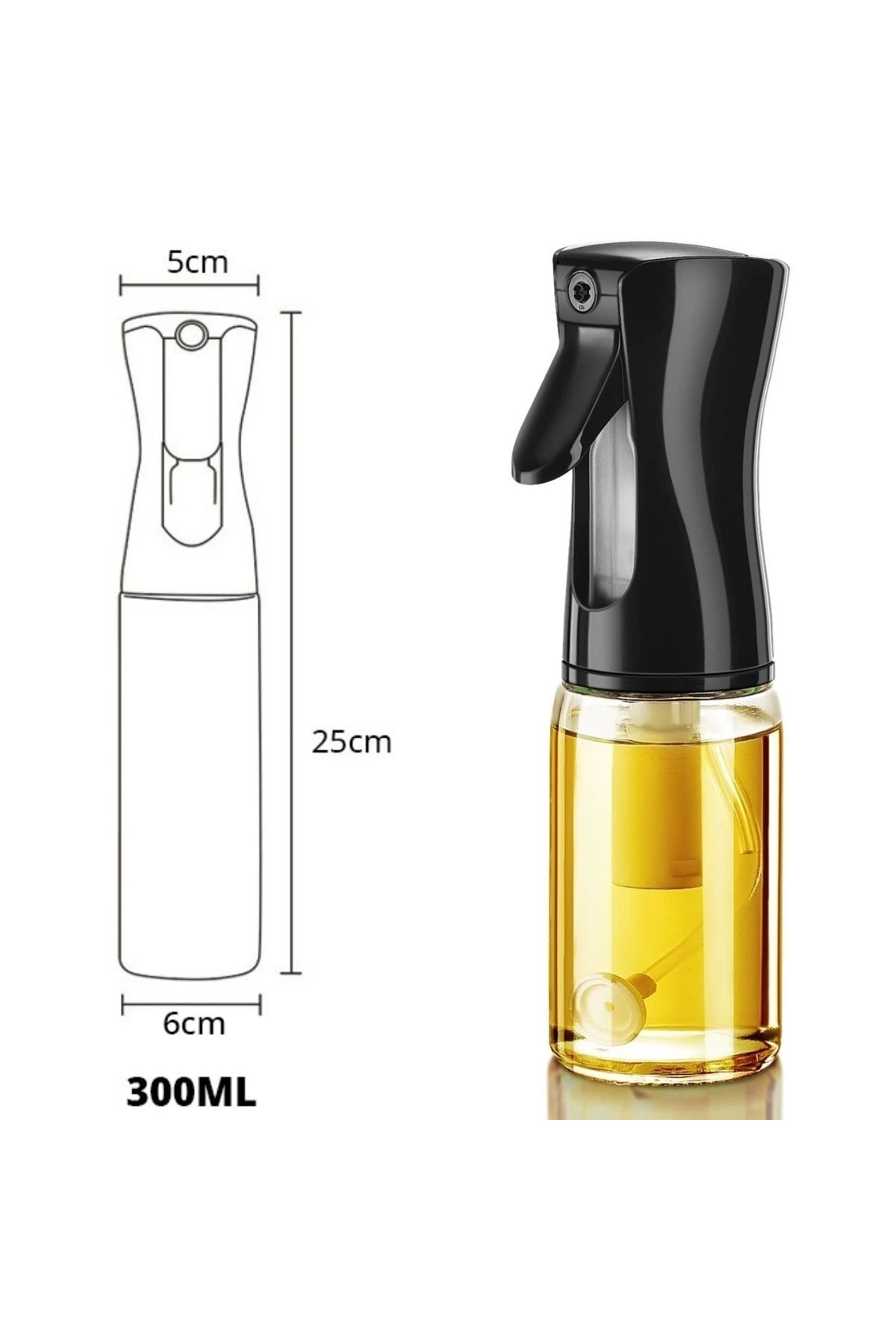 Epilons ® Çok Amaçlı Cam Şişe Püskürtmeli Dağıtıcı Yağdanlık Limonluk Sir