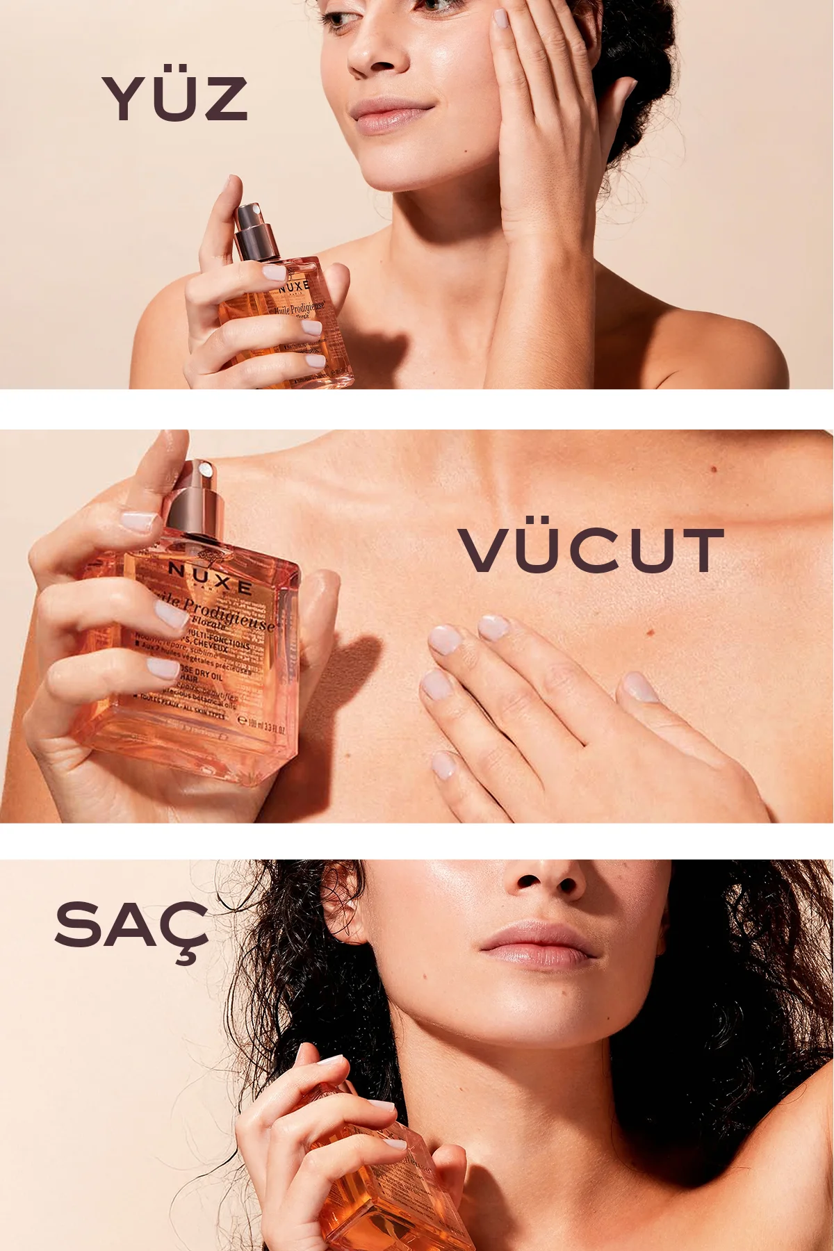 Çok Amaçlı Çiçek Kokulu Kuru Yağ (Yüz, Vücut, Saç) 100 ml