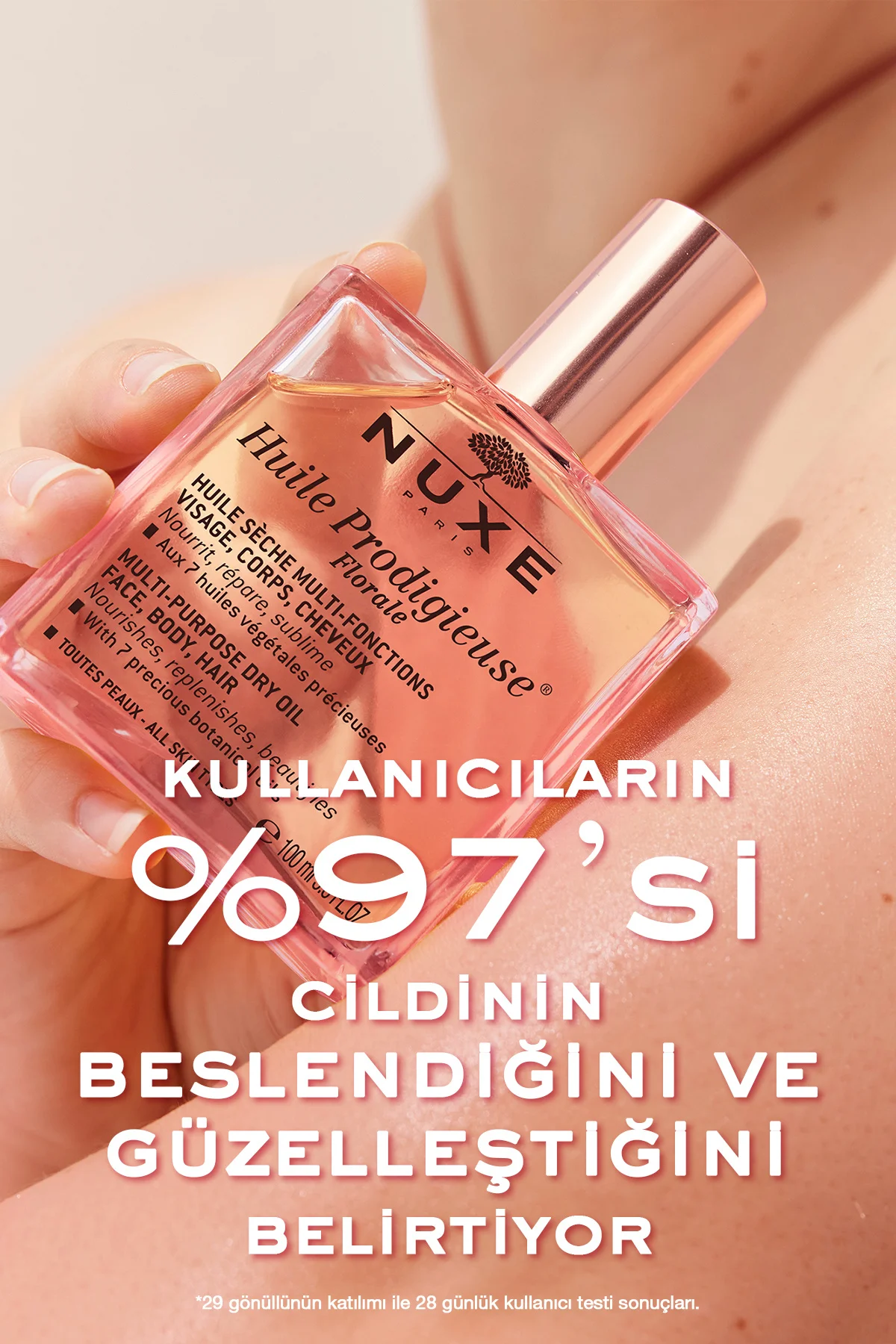 Çok Amaçlı Çiçek Kokulu Kuru Yağ (Yüz, Vücut, Saç) 100 ml