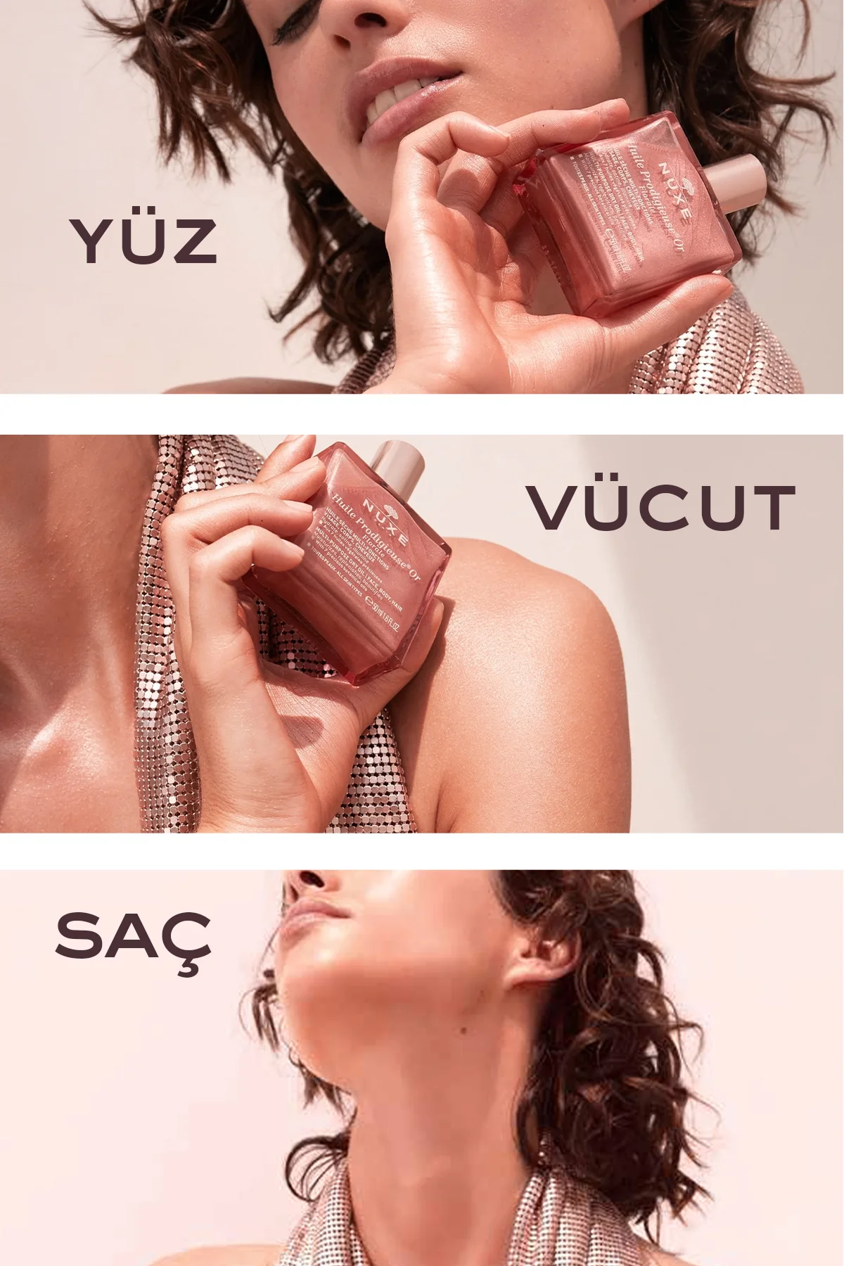 Çok Amaçlı Çiçeksi Işıltılı Kuru Yağ 50 ML