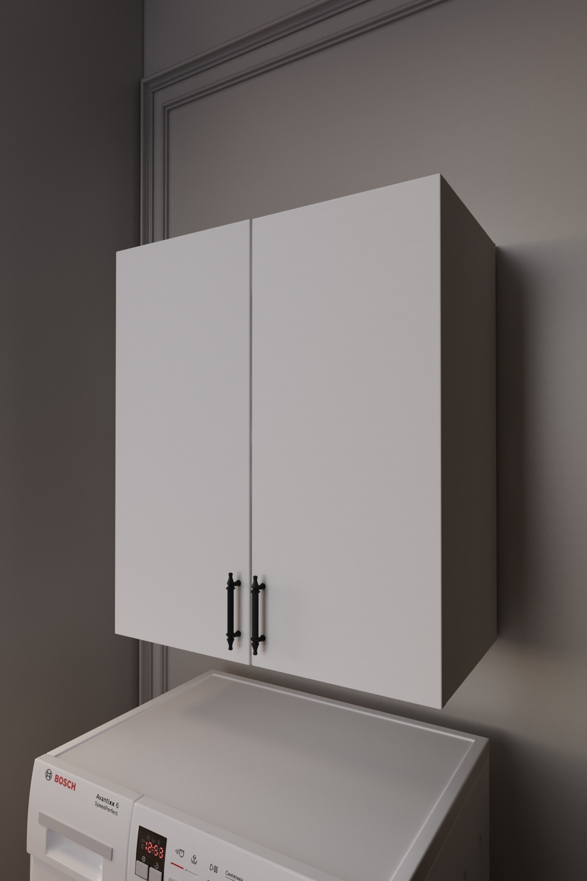 Çok Amaçlı Çift Kapaklı Makine Üstü Dolap