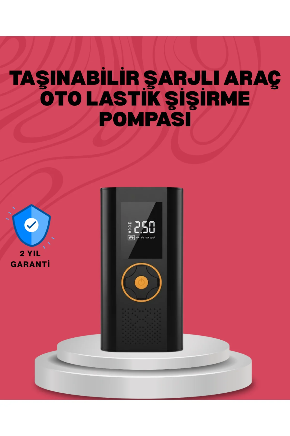 Çok Amaçlı Dijital Lastik Pompası Araç Bisiklet Top Uyumlu