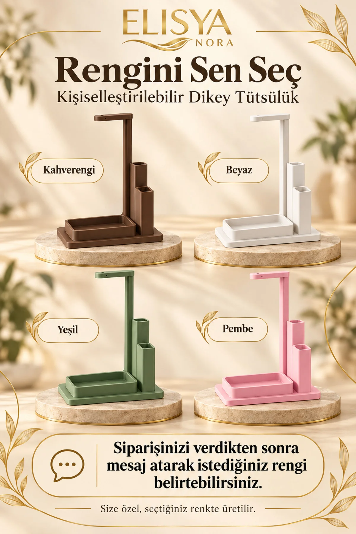 Çok Amaçlı Dikey Tütsülük Bölmeli Dekoratif Tütsü Standı Organizer - Görsel 4