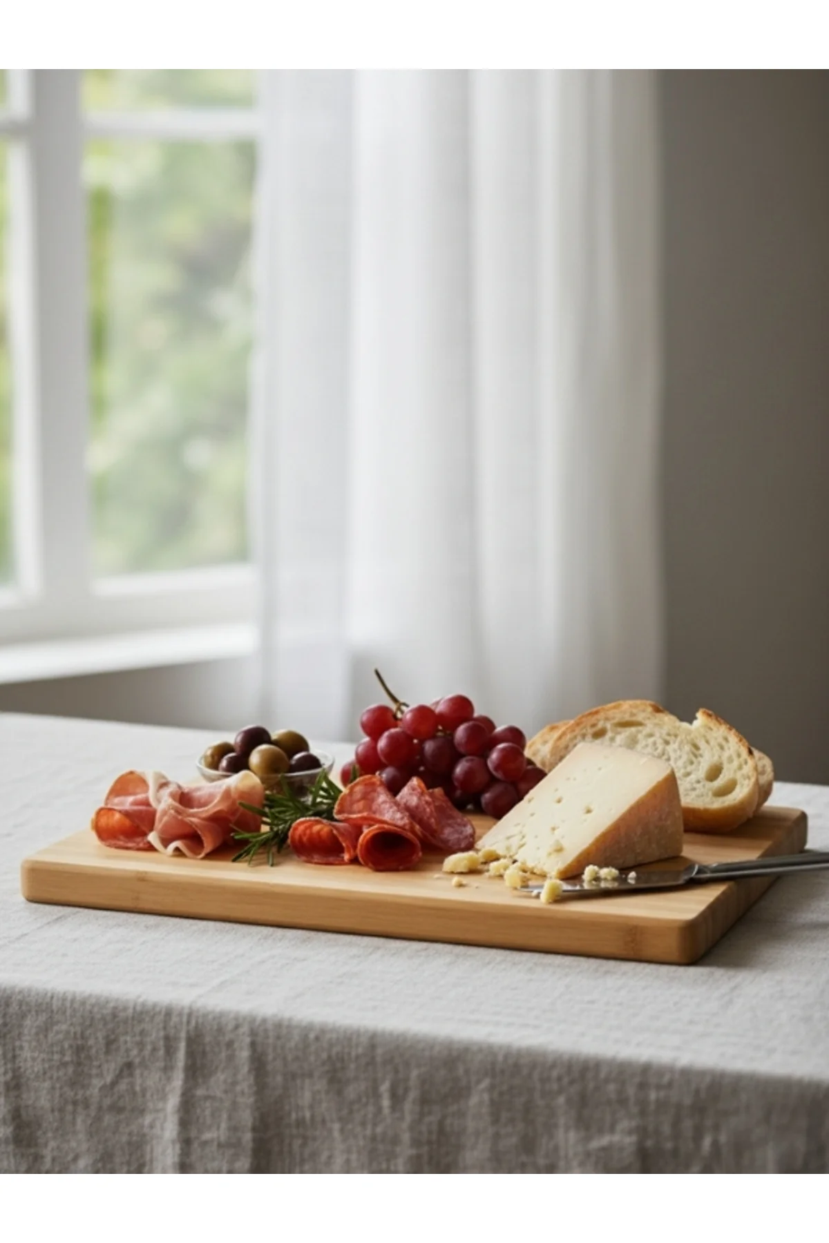 Çok Amaçlı Doğal Ahşap Kesme & Sunum Tahtası, El Üretimi Ekmek Ta