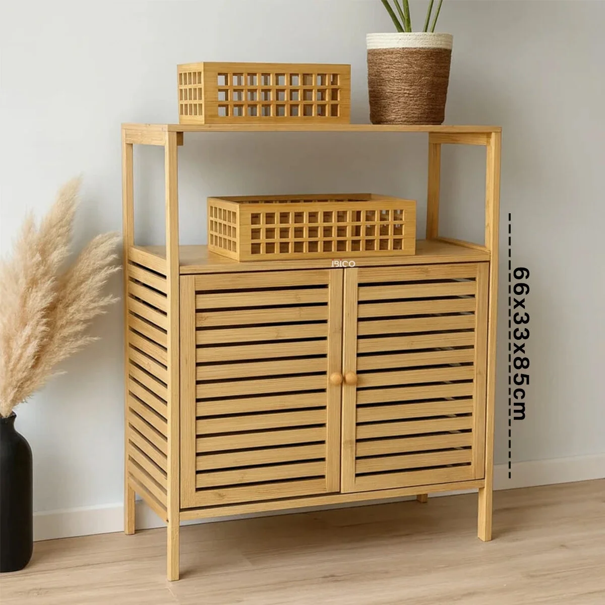 Çok Amaçlı Dolap Ahşap Bambu Organizer Raflı 66x33x85cm Bx40 Fiyatı, Yorumları ve Özellikleri