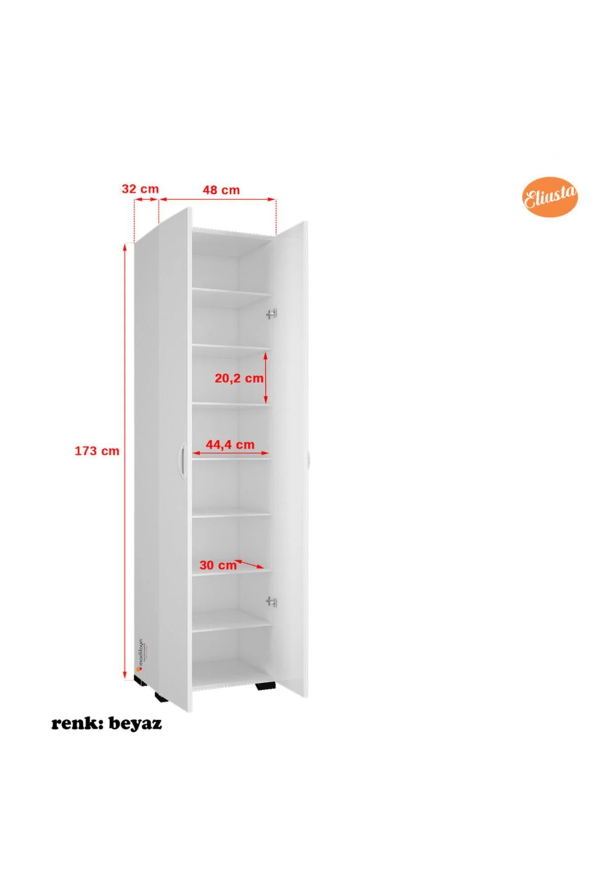 Çok Amaçlı Dolap Mutfak Dolabı Banyo Dolabı Çocuk Odası Dolabı 8 