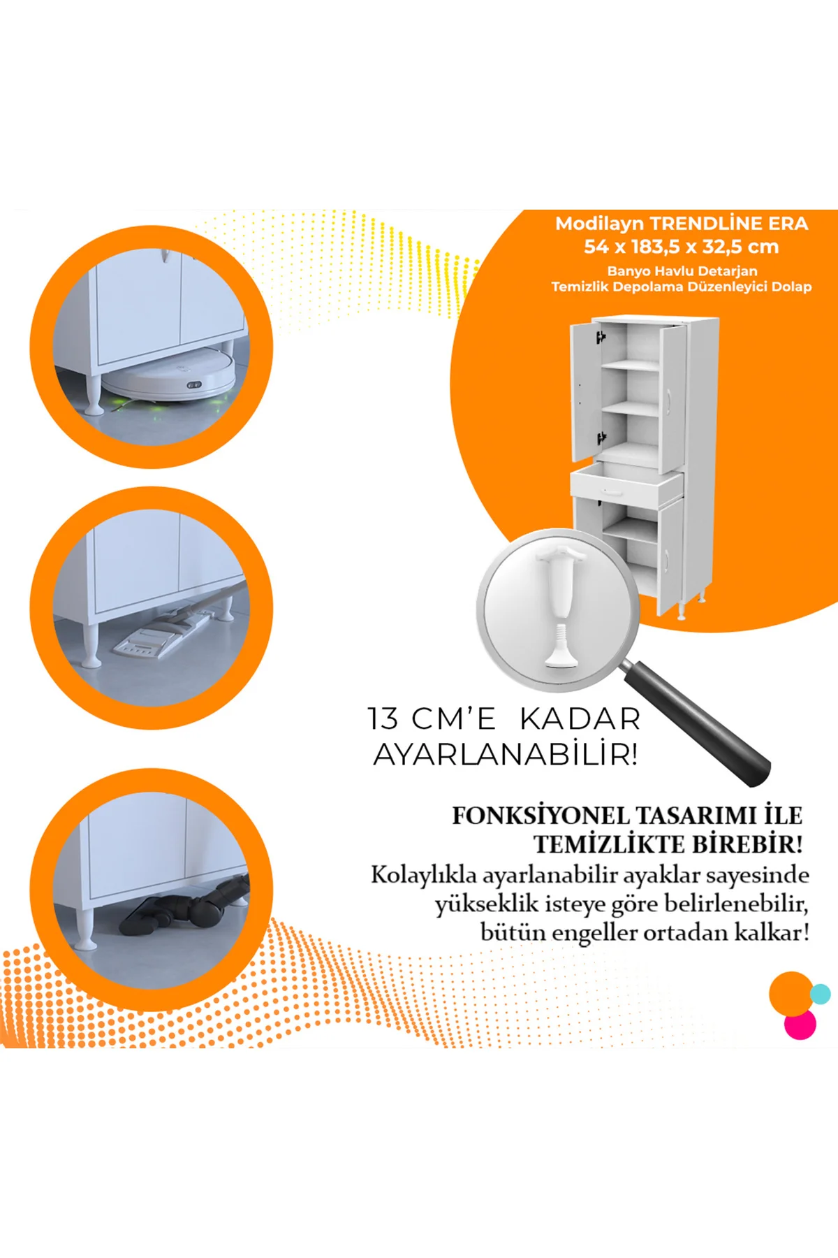 Çok Amaçlı Dolap Mutfak Dolabı Banyo Dolabı Ofis Dolabı