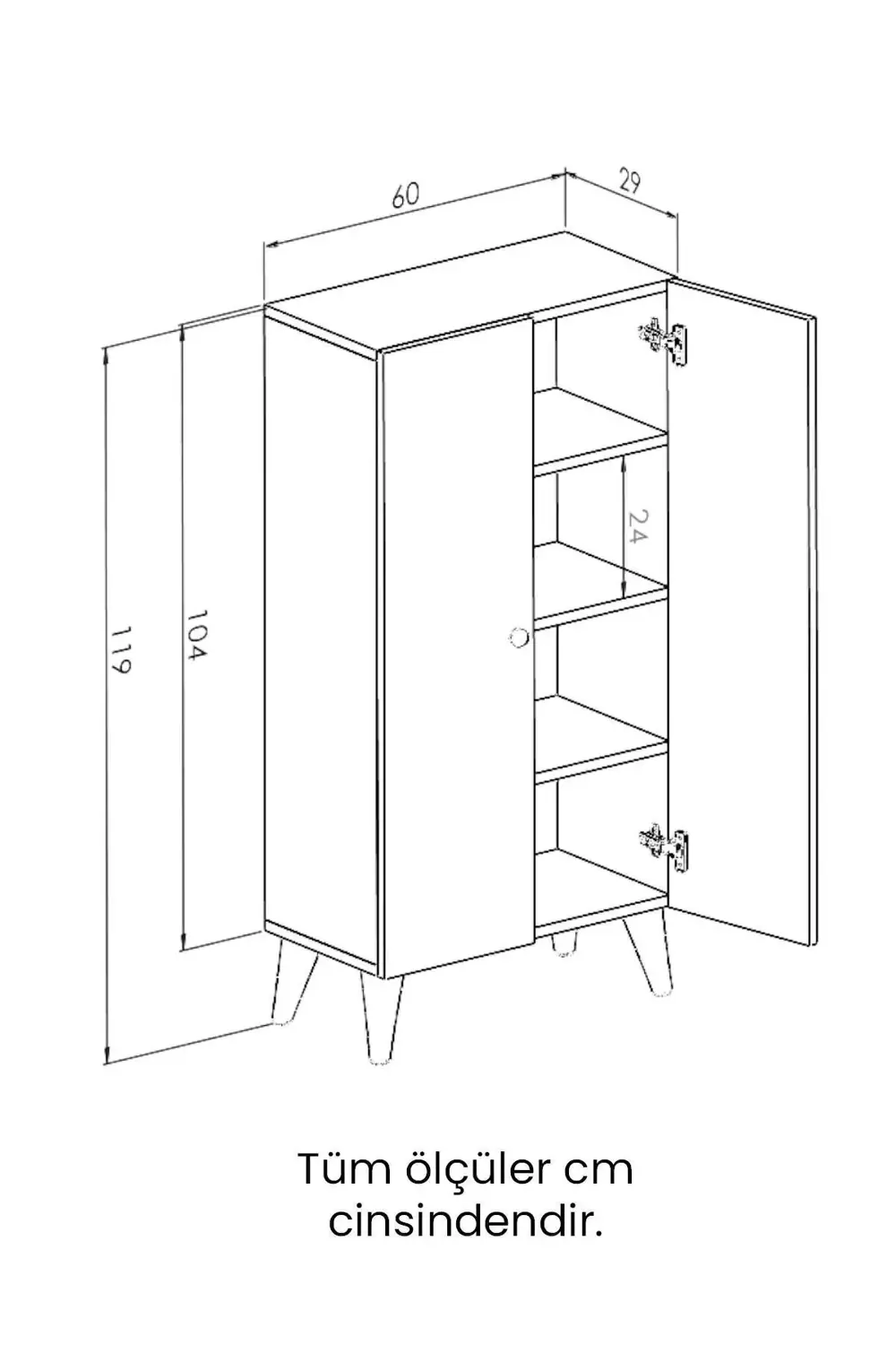 Diodor Çok Amaçlı Dolap Parlak Beyaz Mutfak Banyo Hol Raflı Kapaklı Dola