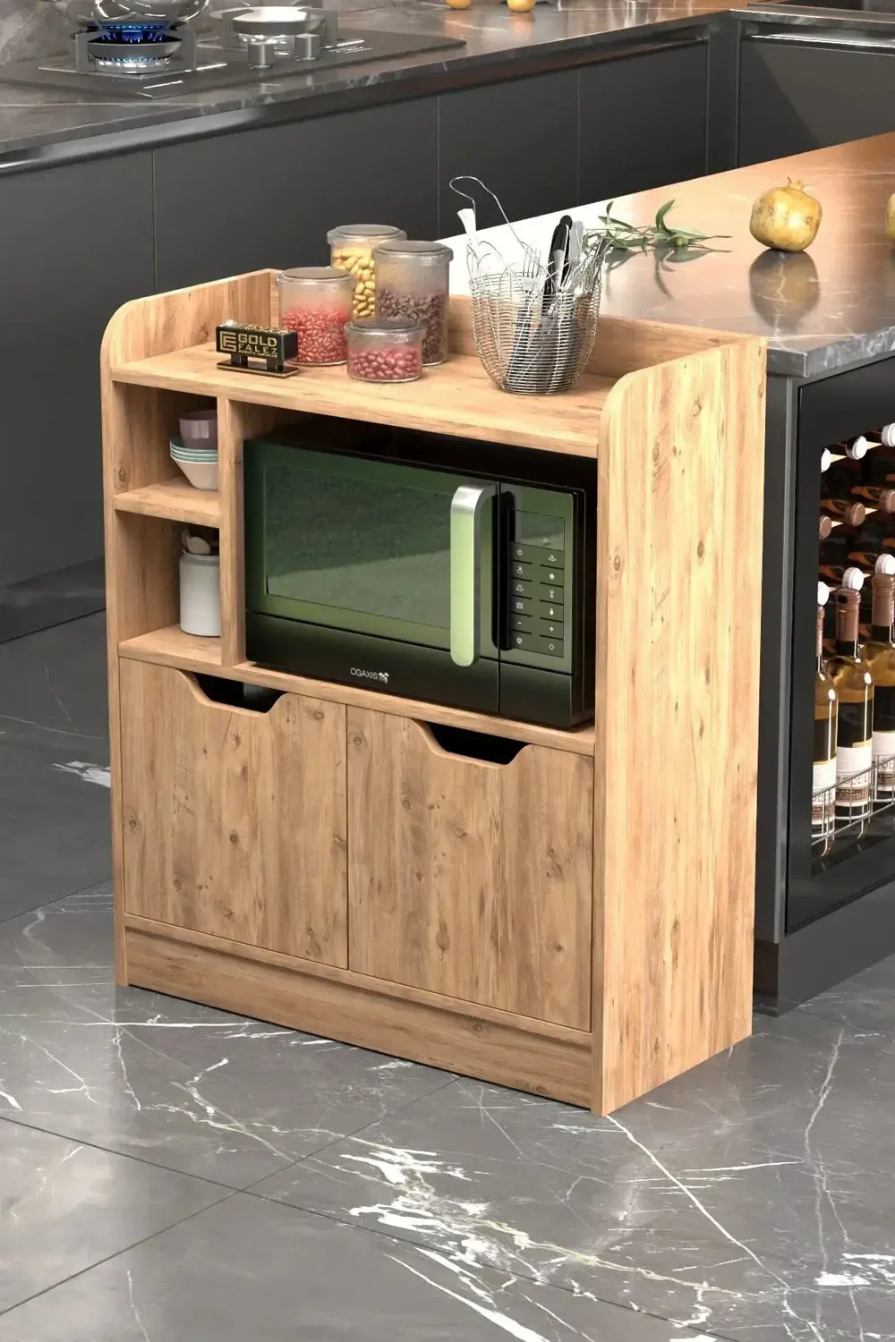 Çok Amaçlı Fırın Dolabı Atlantik Çam