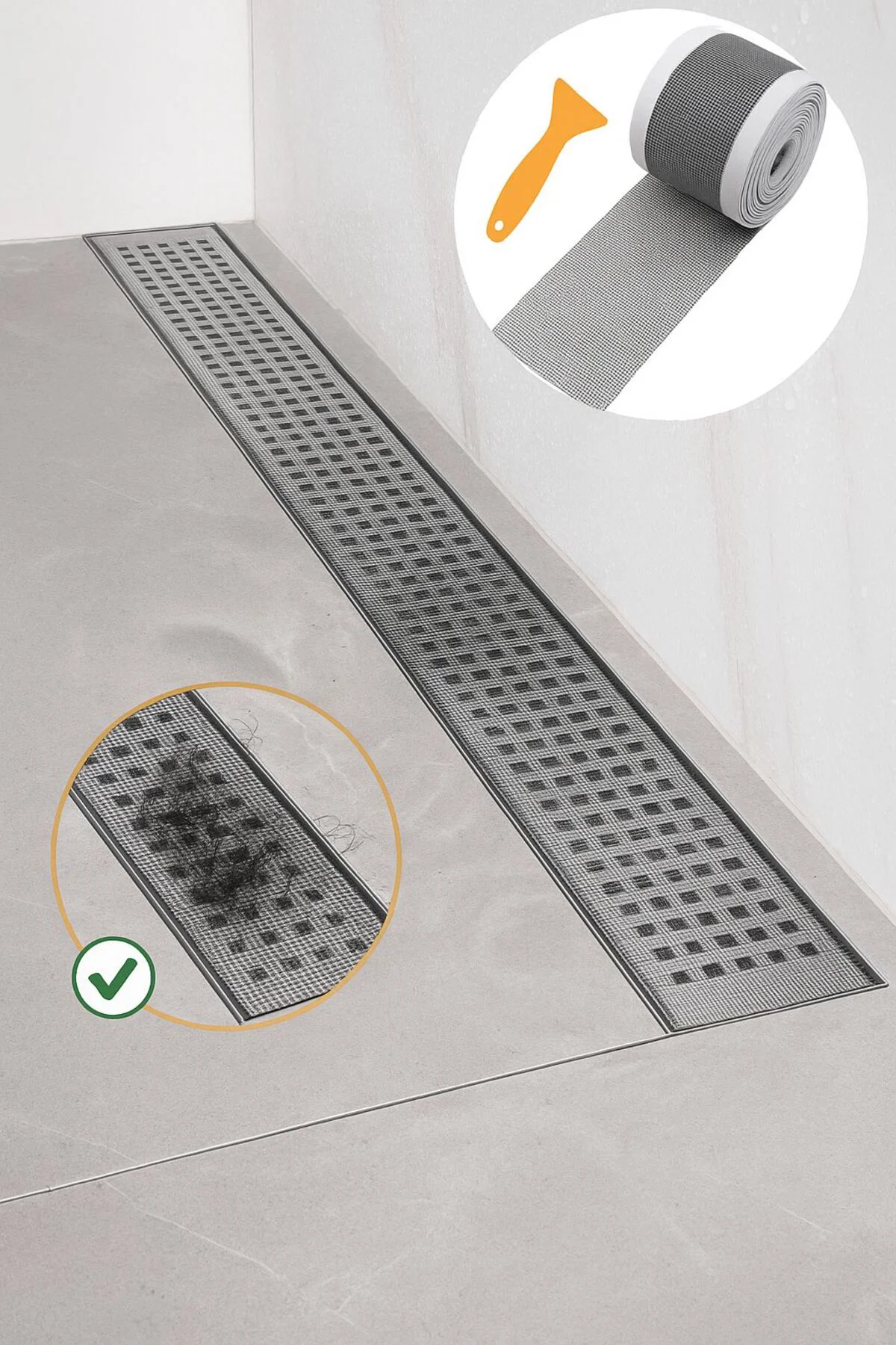 Çok Amaçlı Gider Süzgeci ve Sineklik Tamir Kiti - 10 cm x 4 Mt | 