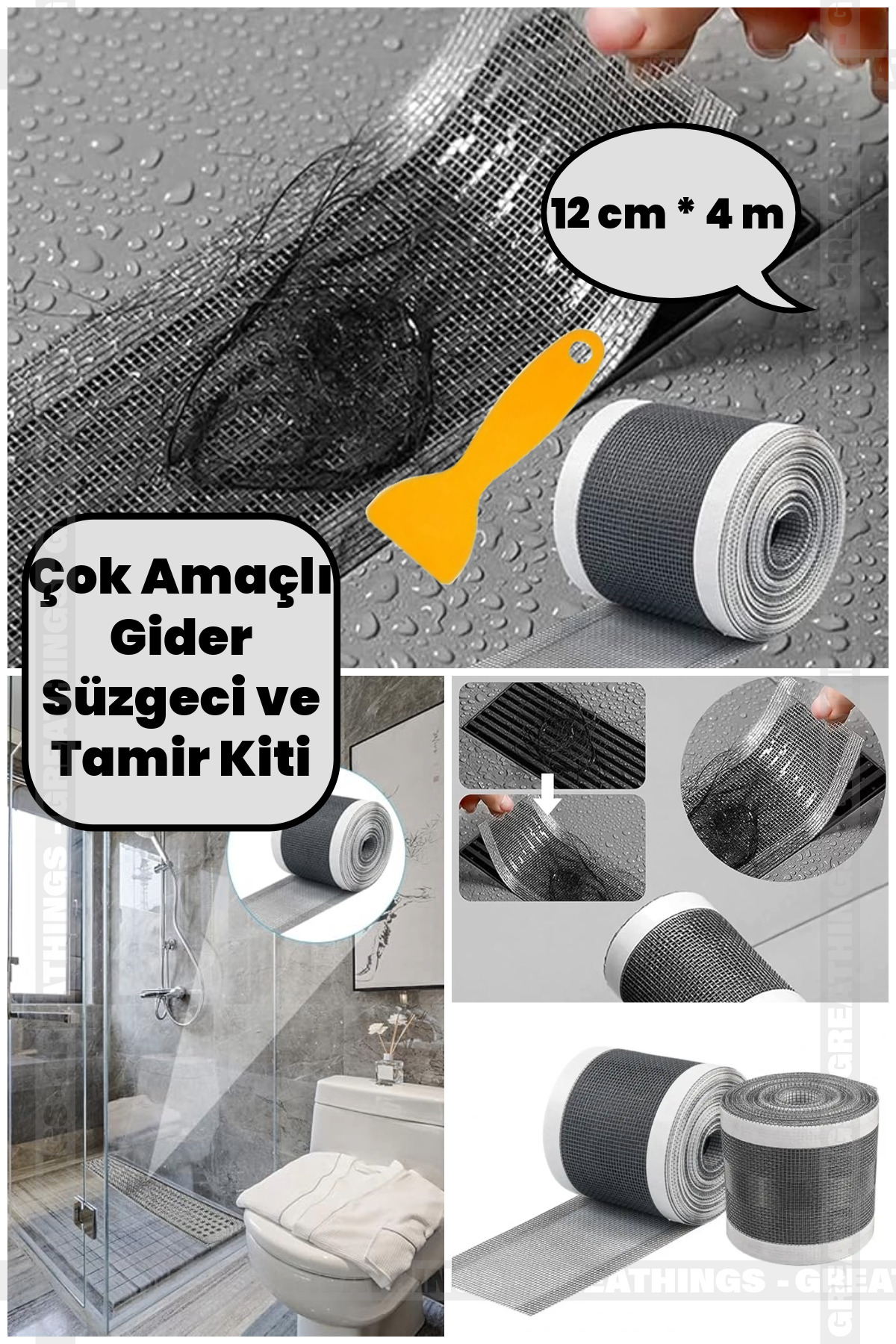Çok Amaçlı Gider Süzgeci, Saç Kılı Tutucu Ve Sineklik Tamir Kiti 