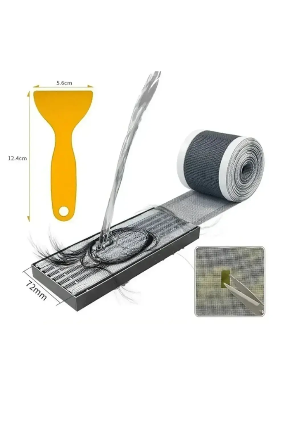 Çok Amaçlı Gider Süzgeci ve Saç Yakalayıcı Süzgeç ve Sineklik Yam