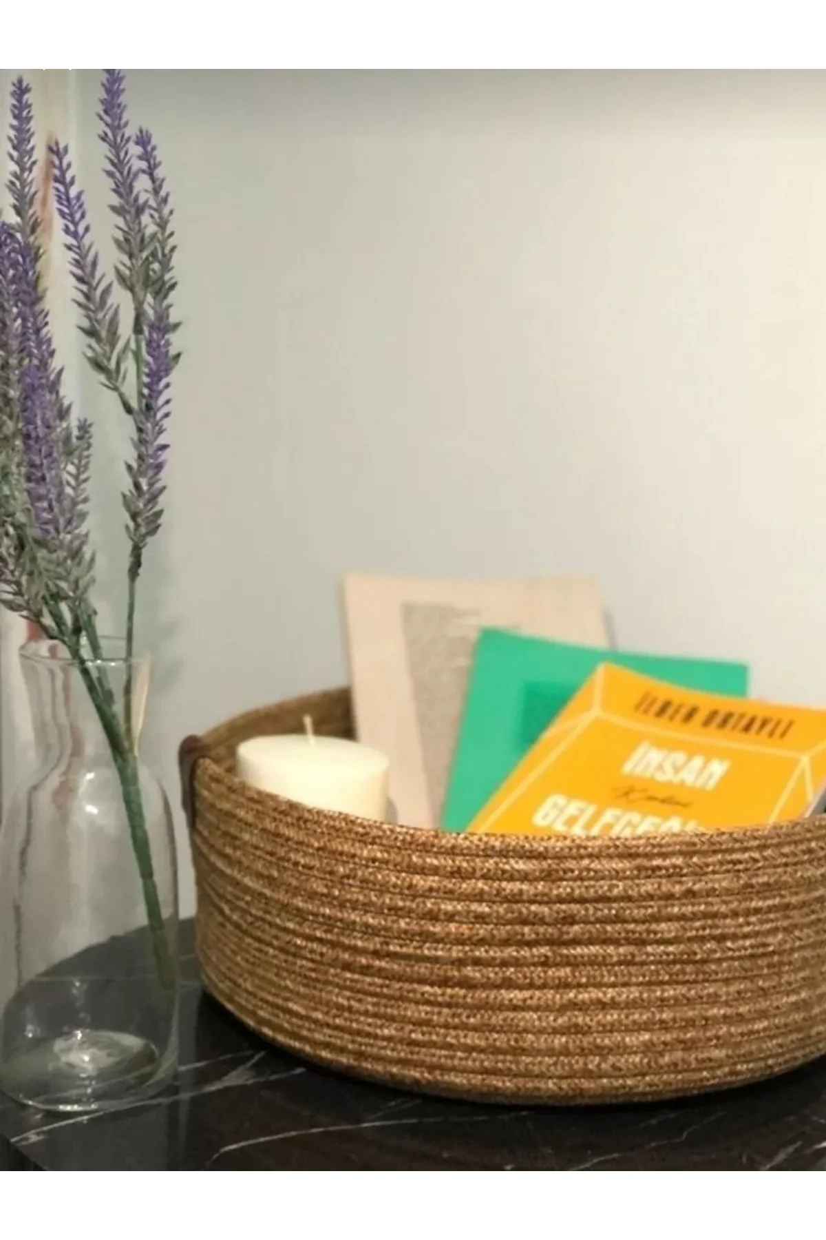 Çok amaçlı Hasır sepet düzenleyici organizer 25 x 10 bohça