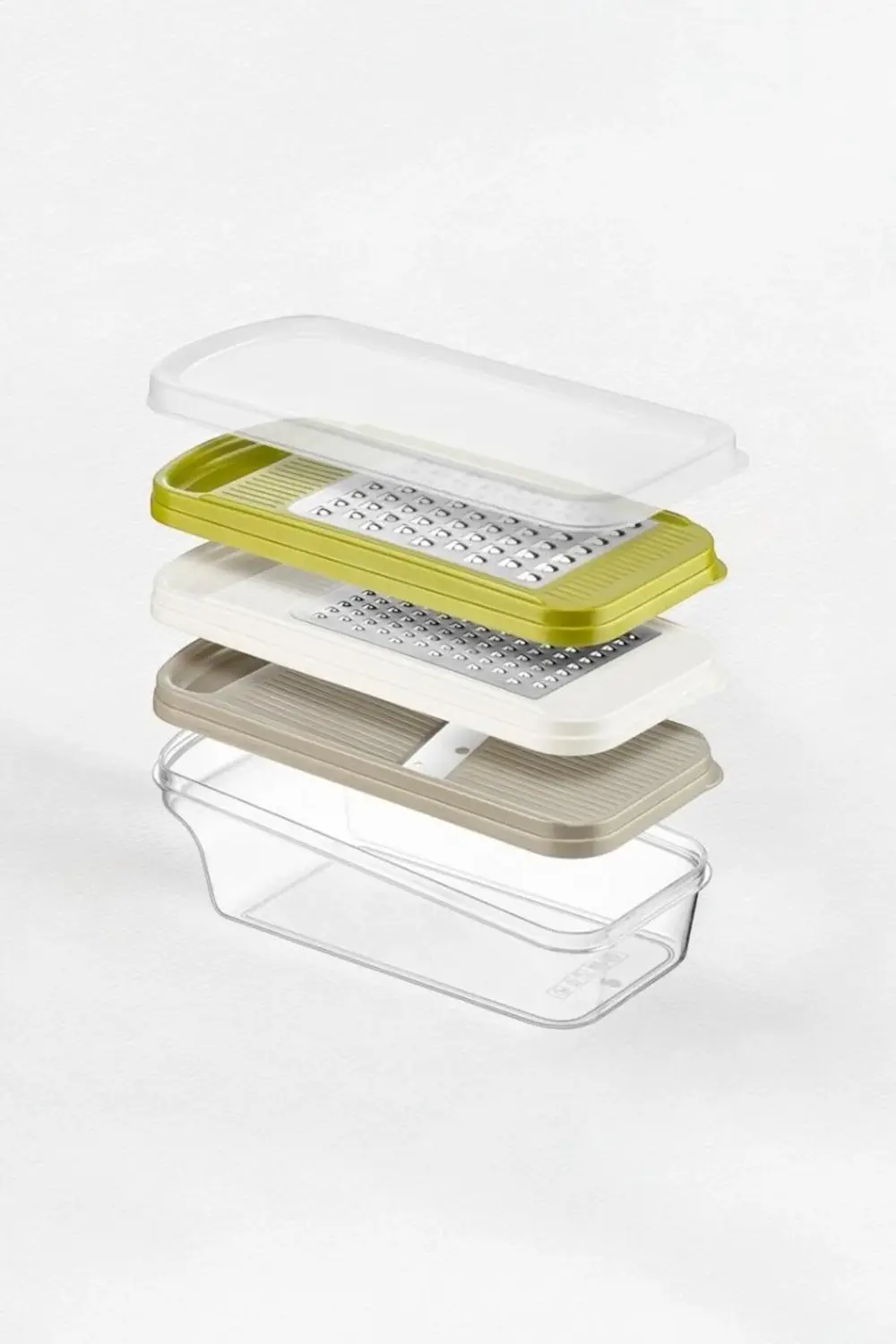 Çok Amaçlı Hazneli Paslanmaz Çelik Rende Seti