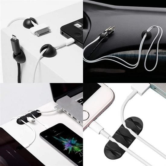 Çok Amaçlı Kablo Tutucu Akrilik Güçlü Yapışkanlı Organizer Düzenl