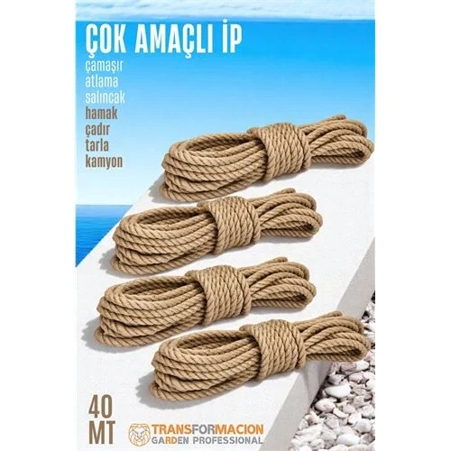 Çok Amaçlı Kalın İp Hamak İpi - Çamaşır İpi Salıncak İpi Atlama İ