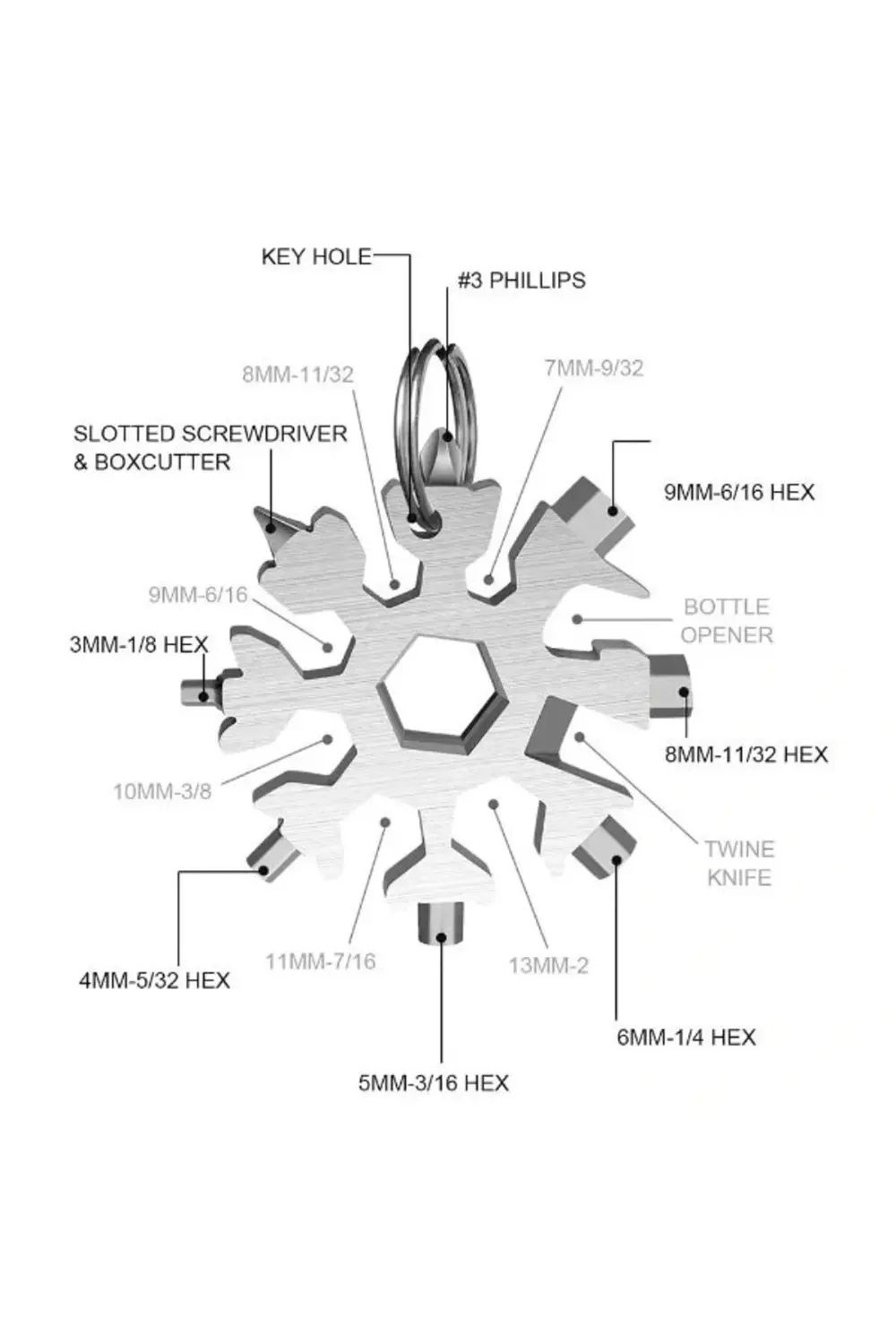 Çok Amaçlı Kar Tanesi Tornavida Seti 18 İn 1