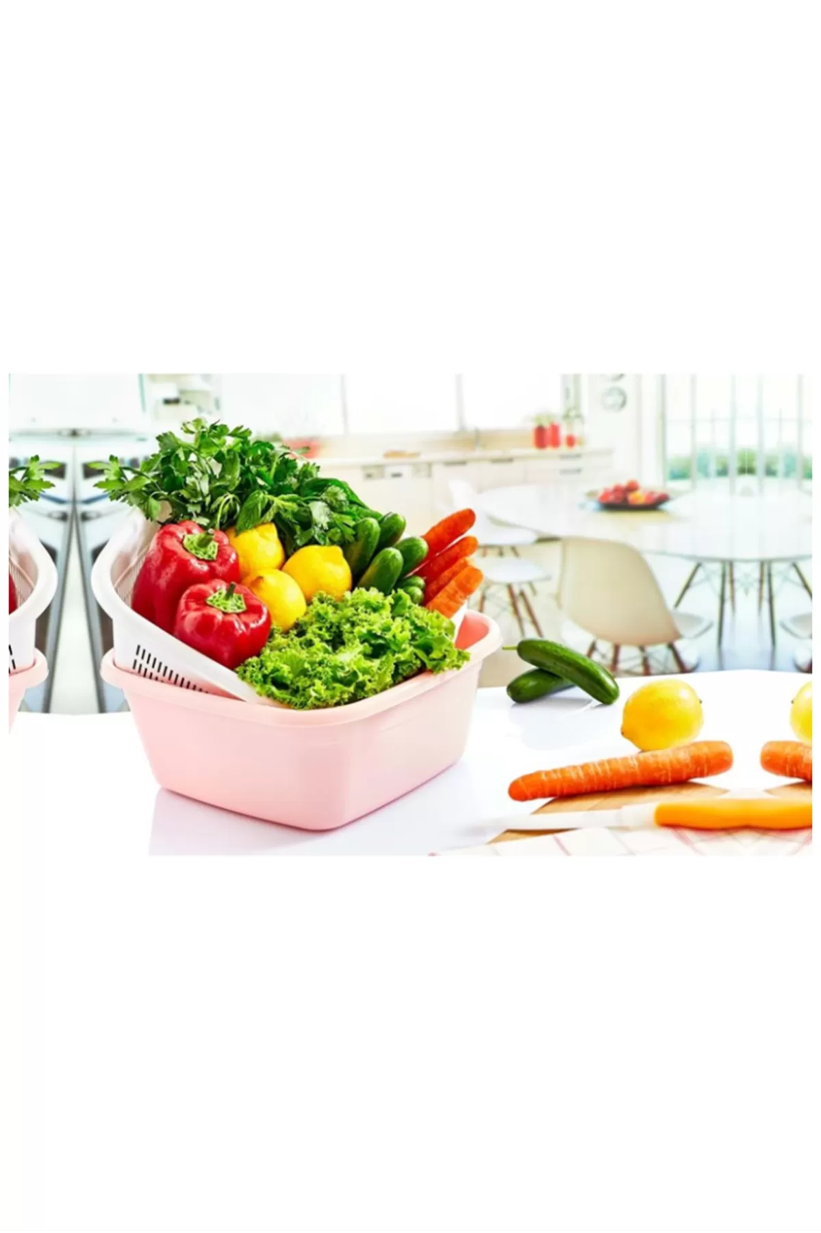 Just Cheap Store Çok Amaçlı Kare Çiftli Süzgeç Renkli Çnk2229