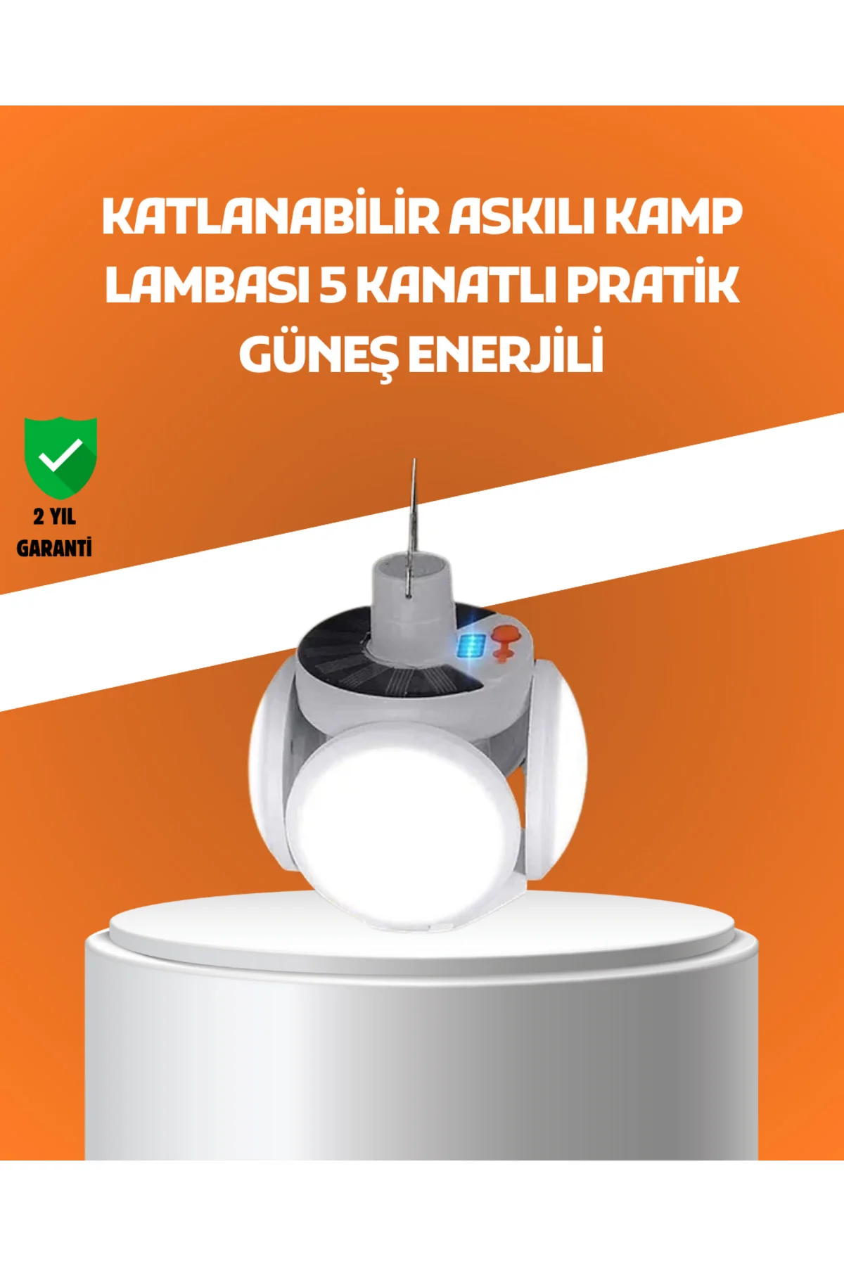 Çok Amaçlı Katlanabilir Güneş Enerjili Kamp Lambası – Masa Üstü v