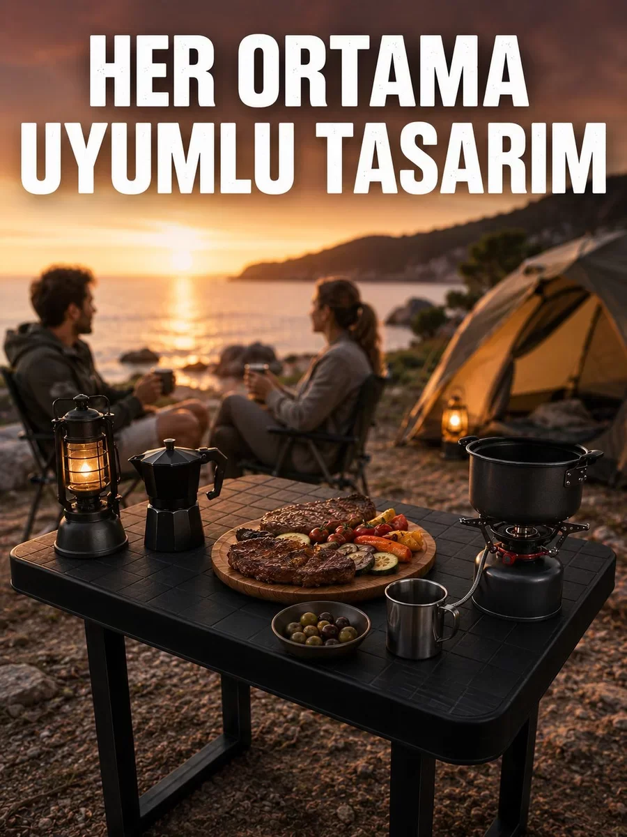 Çok Amaçlı Katlanır Kamp Masası - Dayanıklı Piknik ve Balkon Masası