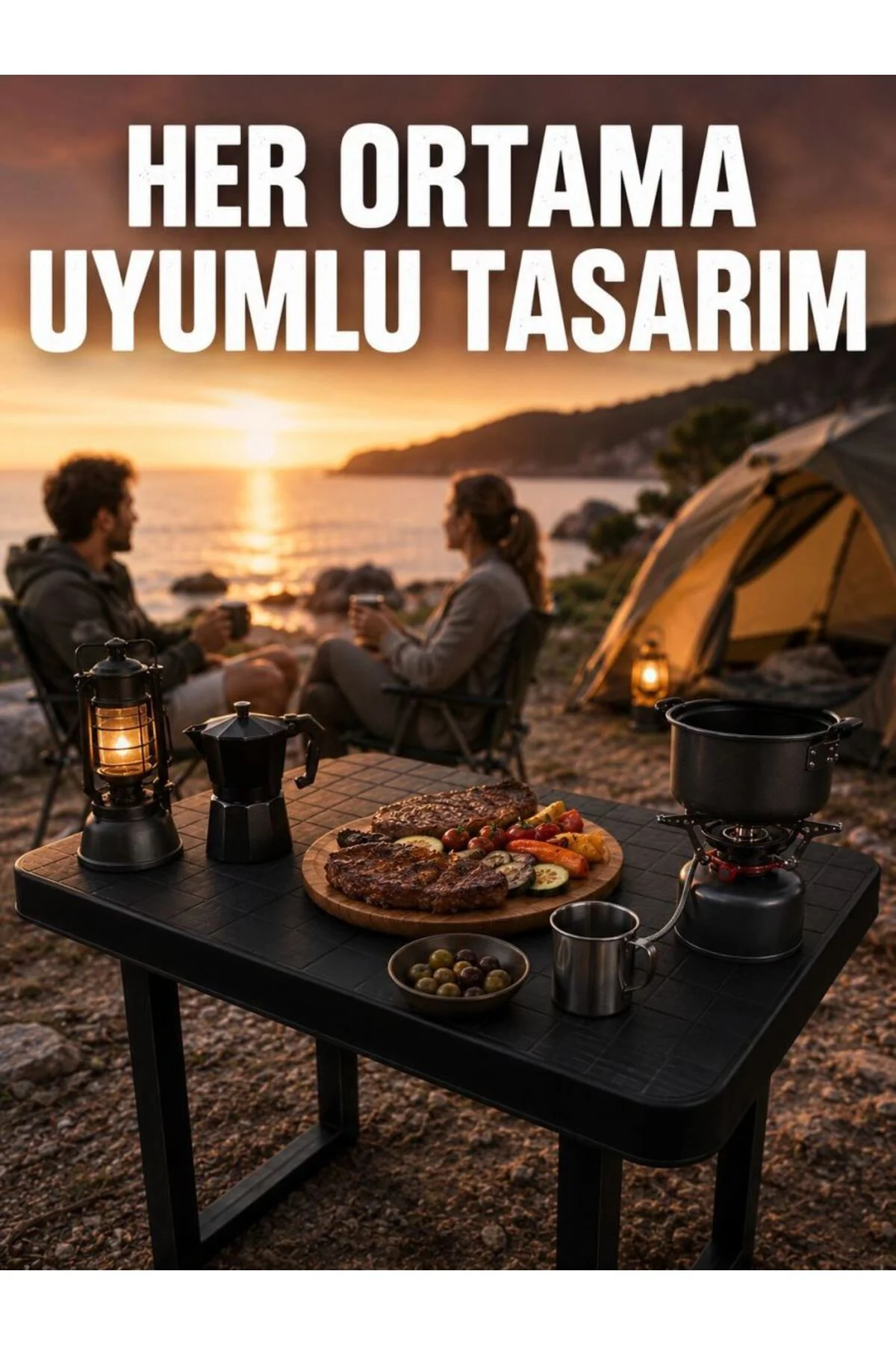 Çok Amaçlı Katlanır Kamp Masası Dayanıklı Piknik Balkon Bahçe Mas