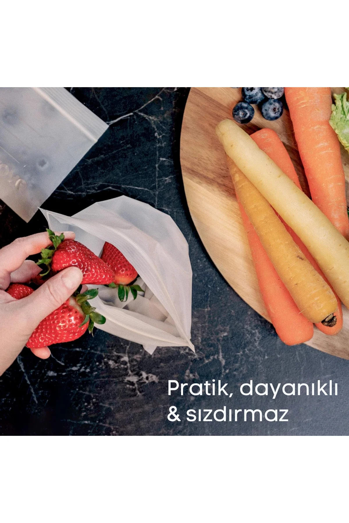 Çok Amaçlı Kilitli Torba (25 Adet) 23x31 cm kilitli kalın buzdola