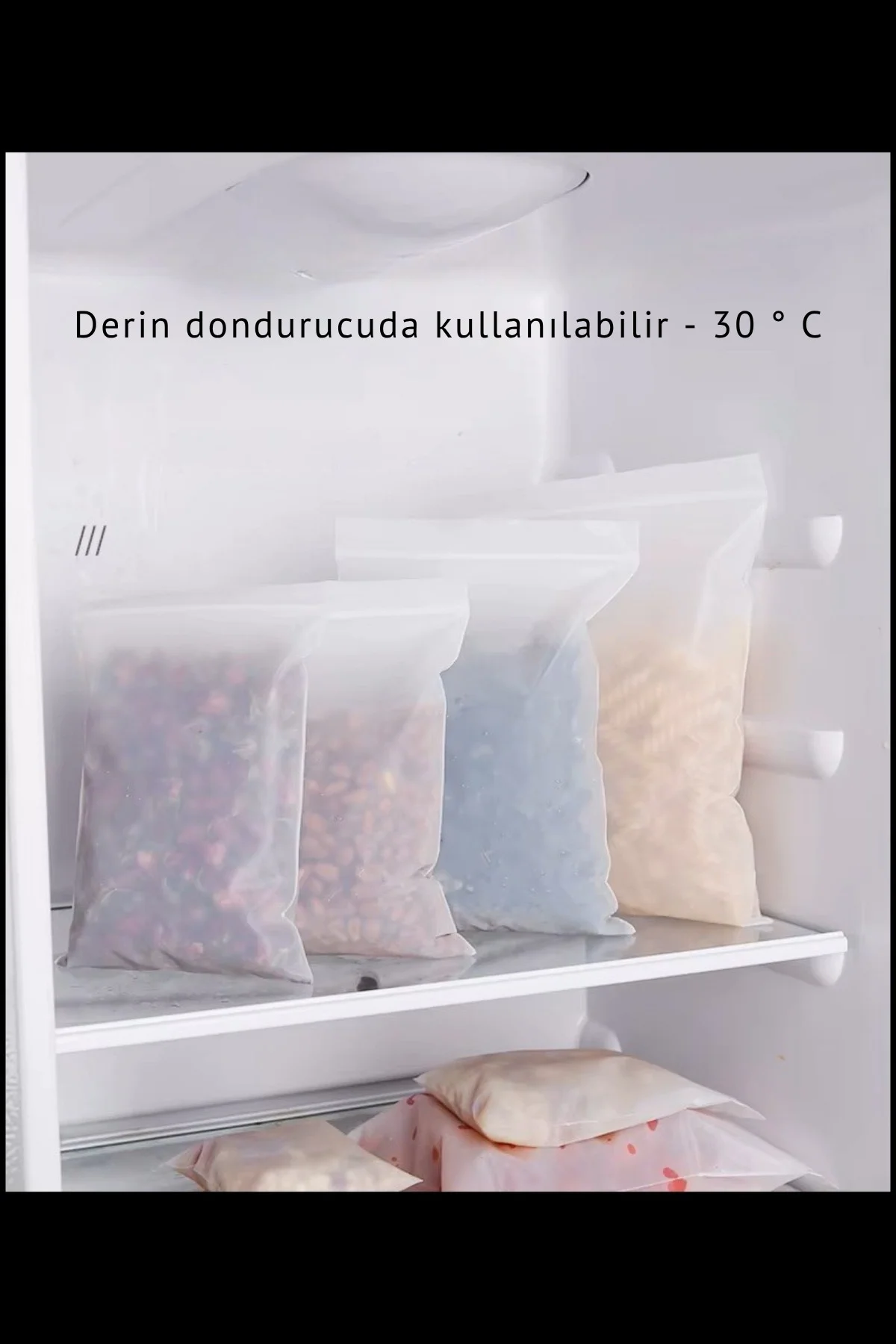 Çok Amaçlı Kilitli Torba (25 Adet) 23x31 cm kilitli kalın buzdola
