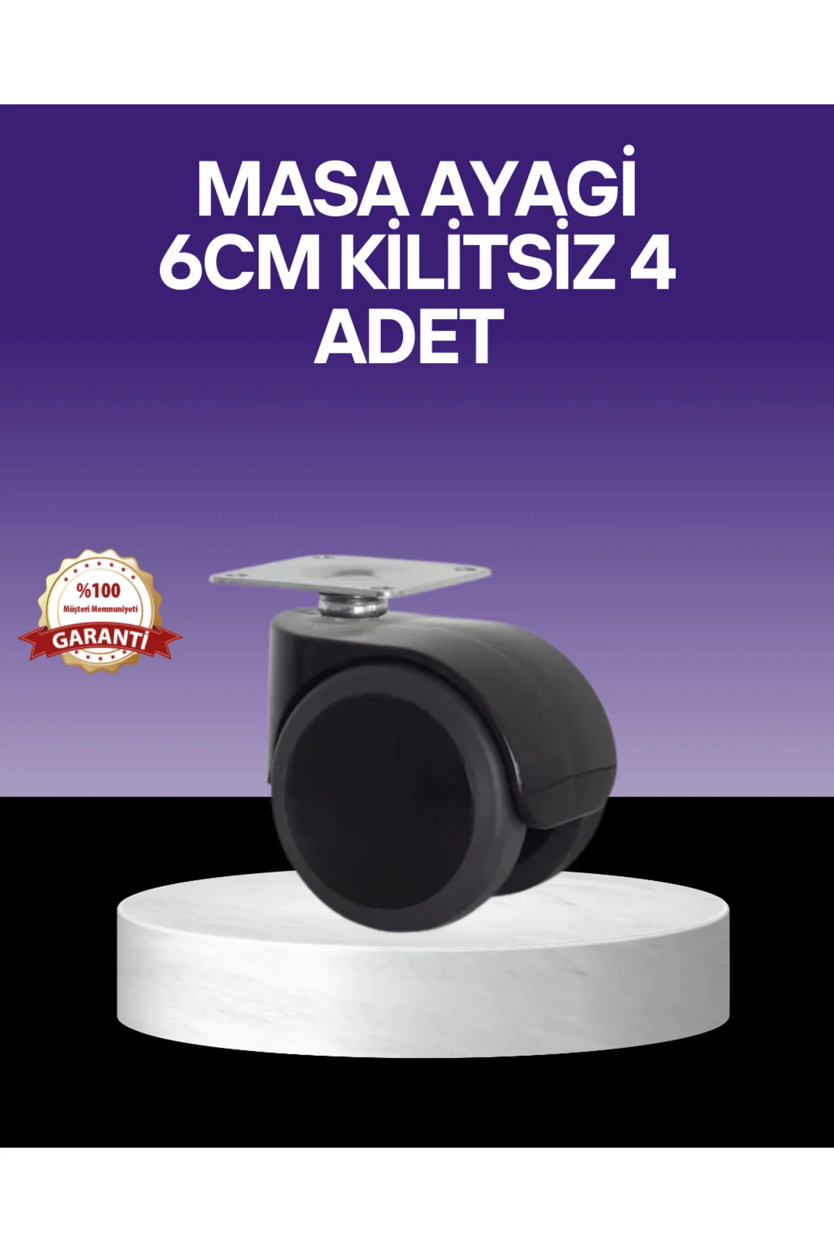 Çok Amaçlı Kilitsiz Masa Ayağı Tekerleği 6 cm