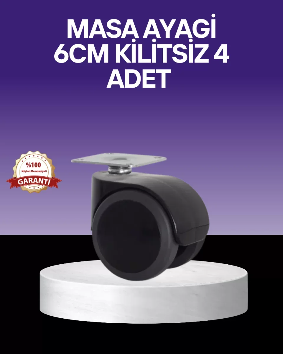 Çok Amaçlı Kilitsiz Masa Ayağı Tekerleği 6 cm - Lisinya