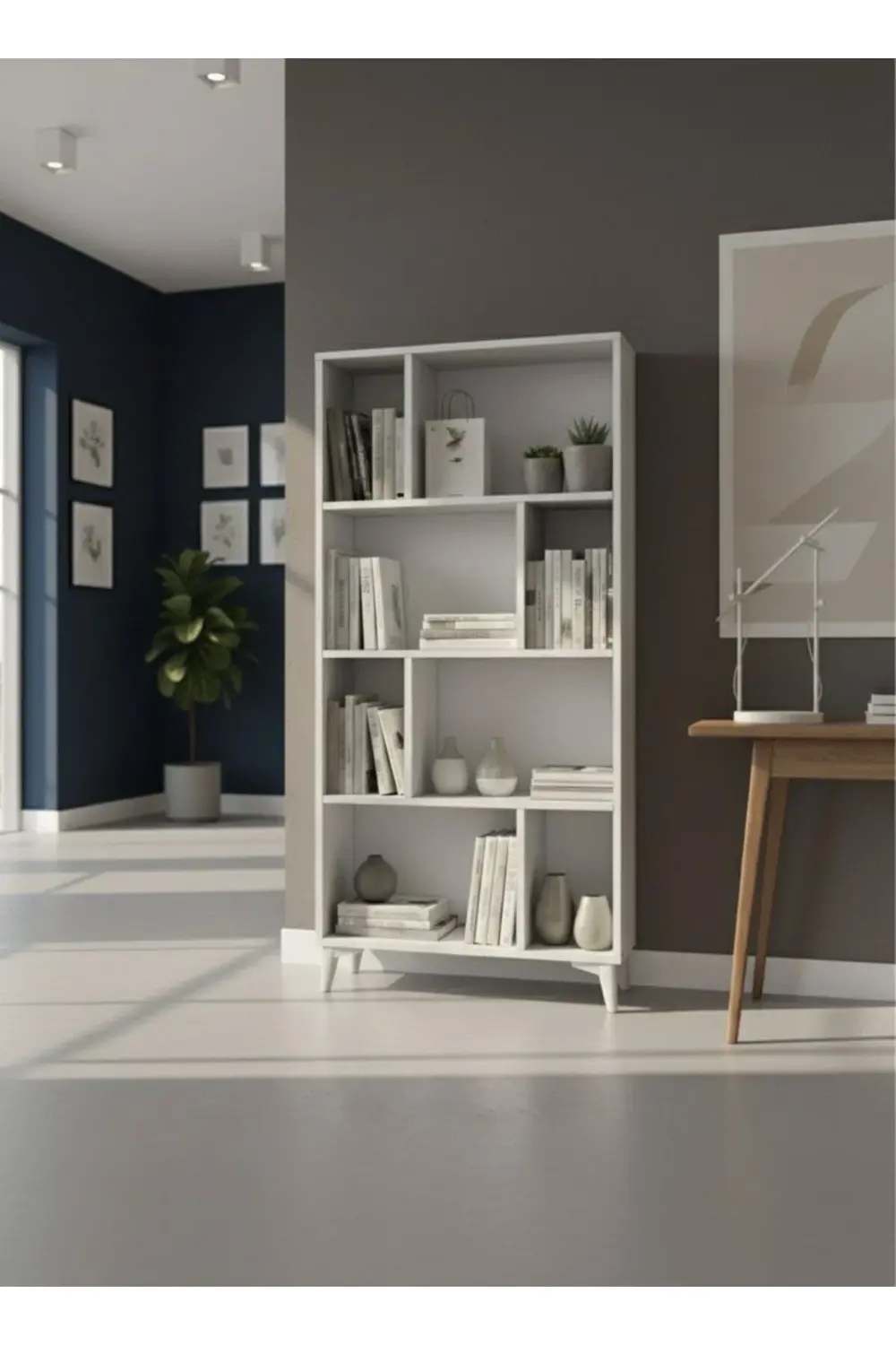 Gkmhome Çok Amaçlı Kitaplık/Çok Amaçlı Raf Düzenleyici/Anı Dolabı