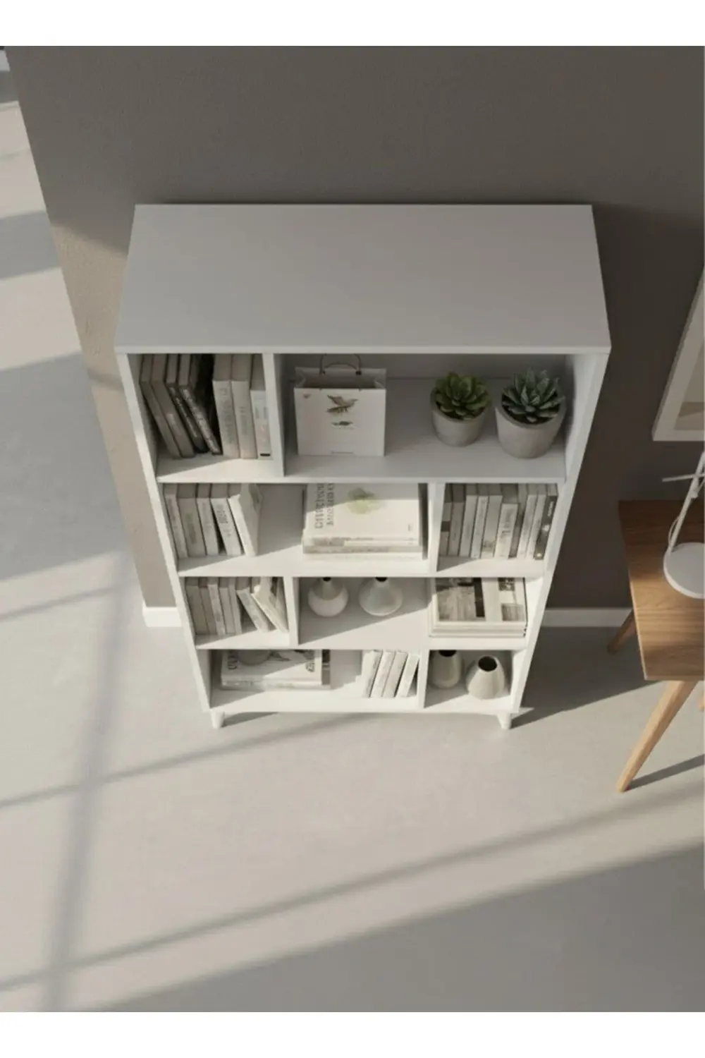 Gkmhome Çok Amaçlı Kitaplık/Çok Amaçlı Raf Düzenleyici/Anı Dolabı