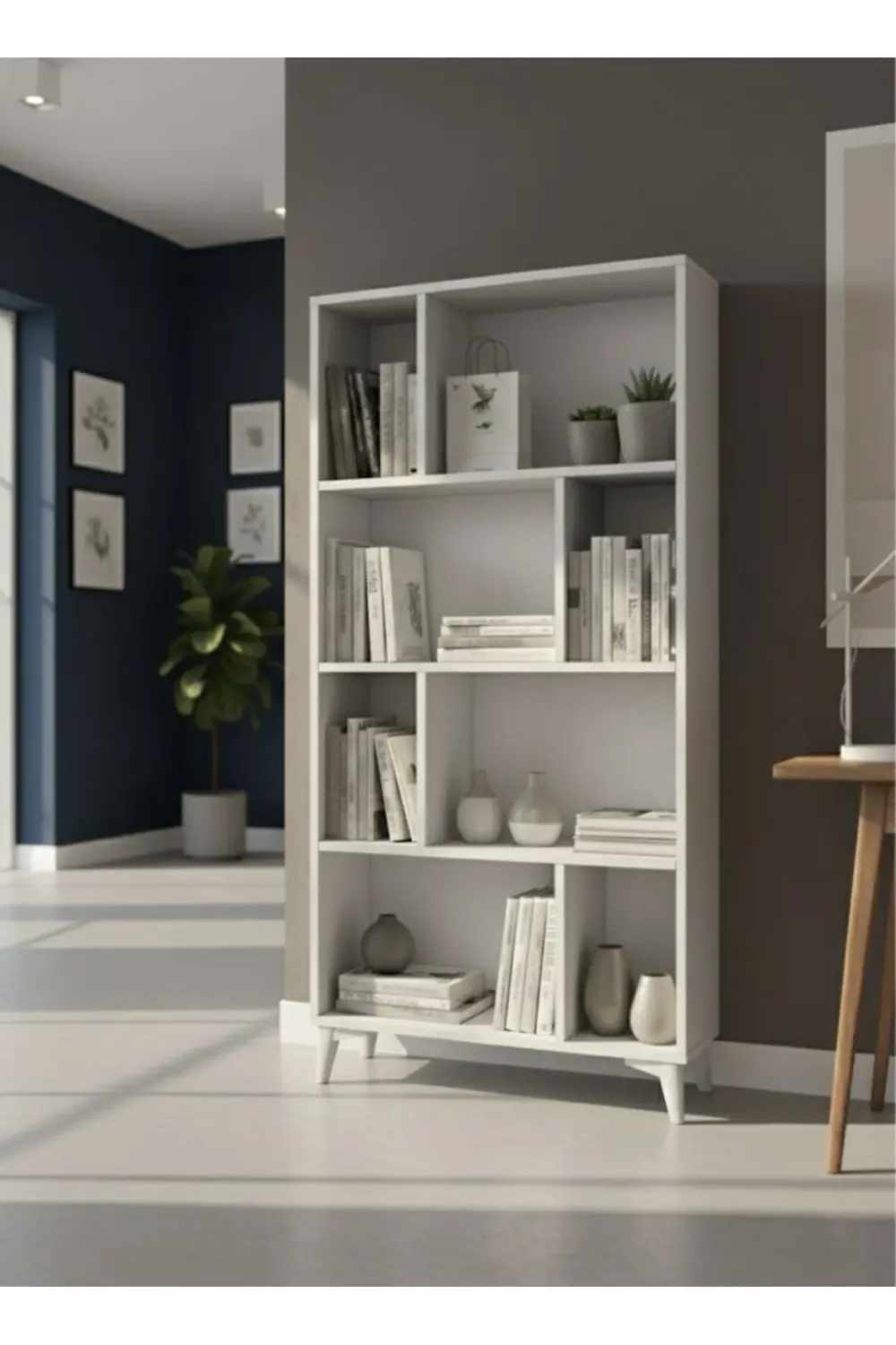 Gkmhome Çok Amaçlı Kitaplık/Çok Amaçlı Raf Düzenleyici/Anı Dolabı