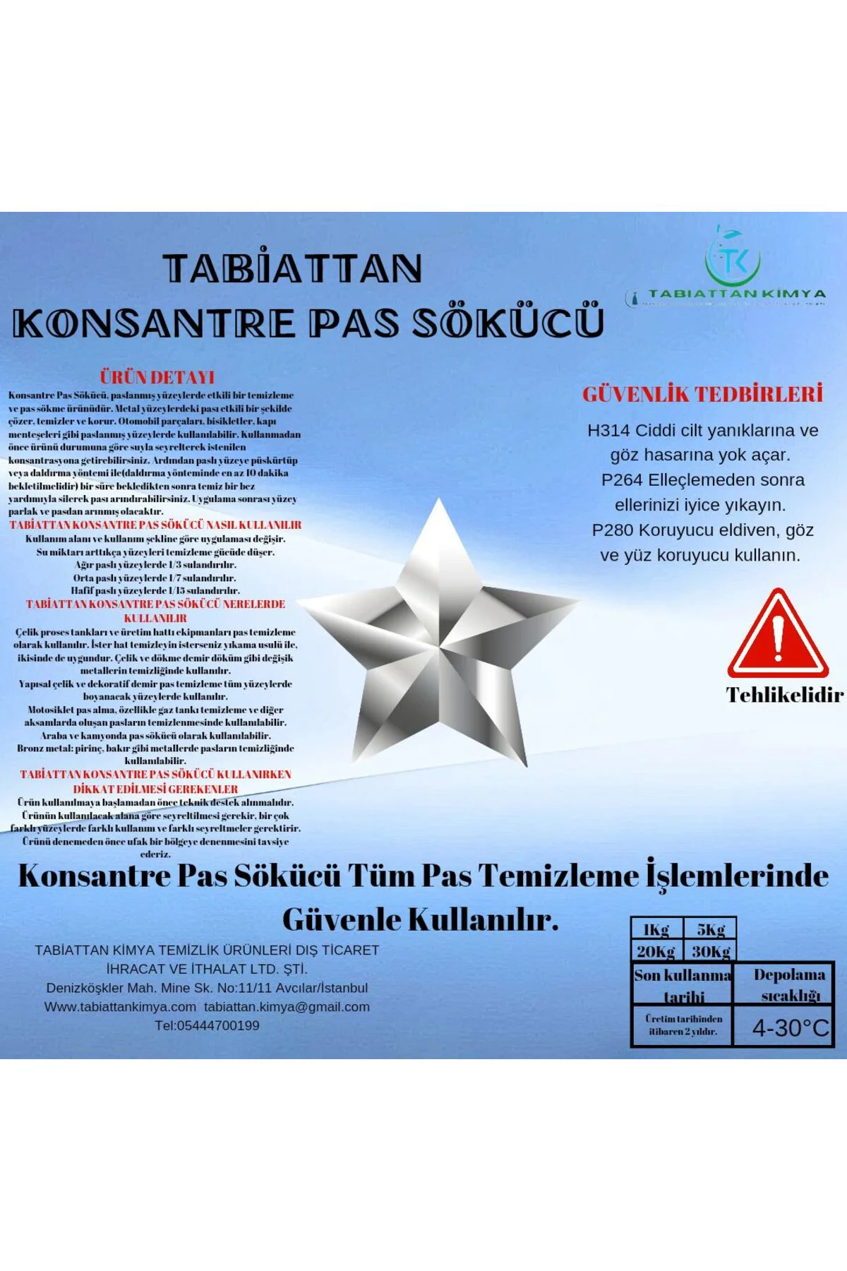 Çok Amaçlı Konsantre Pas Sökücü 1kg