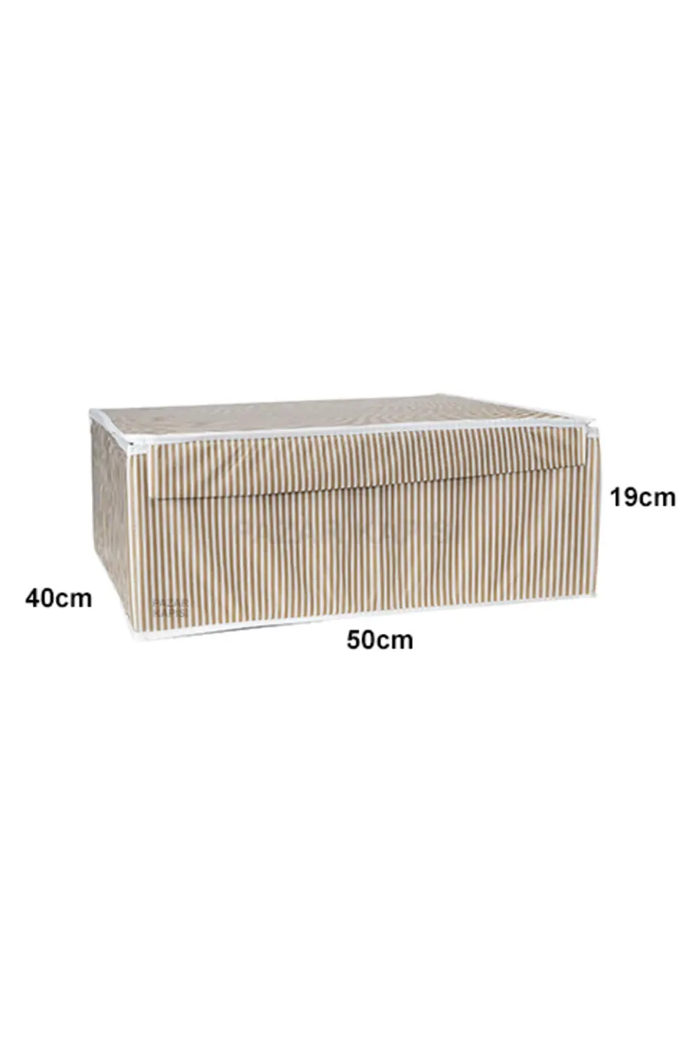 Çok Amaçlı Kutu Baza Boy Gri Çizgili 50x40x19 Cm