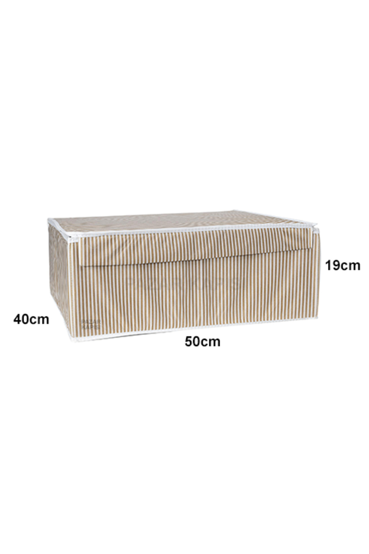 Pazar Kapısı Çok Amaçlı Kutu Baza Boy Kahverengi Çizgili 50X40x19 Cm
