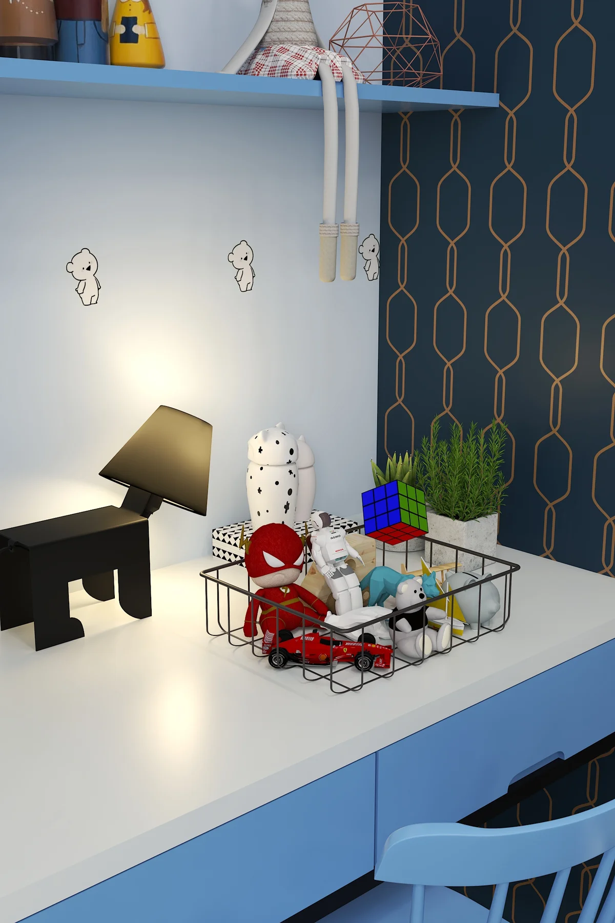 Çok Amaçlı Metal Organizer Sepet 2'li