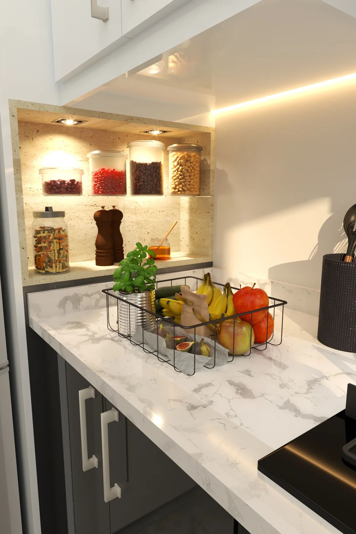 Çok Amaçlı Metal Organizer Sepet 2'li