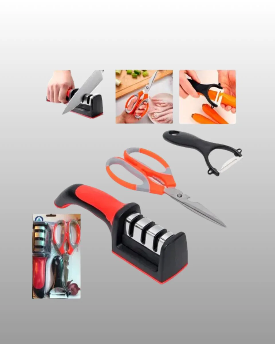Çok Amaçlı Mutfak Makası Seti – 3 Parçalı Paslanmaz Çelik ve Ergonomik Çözüm