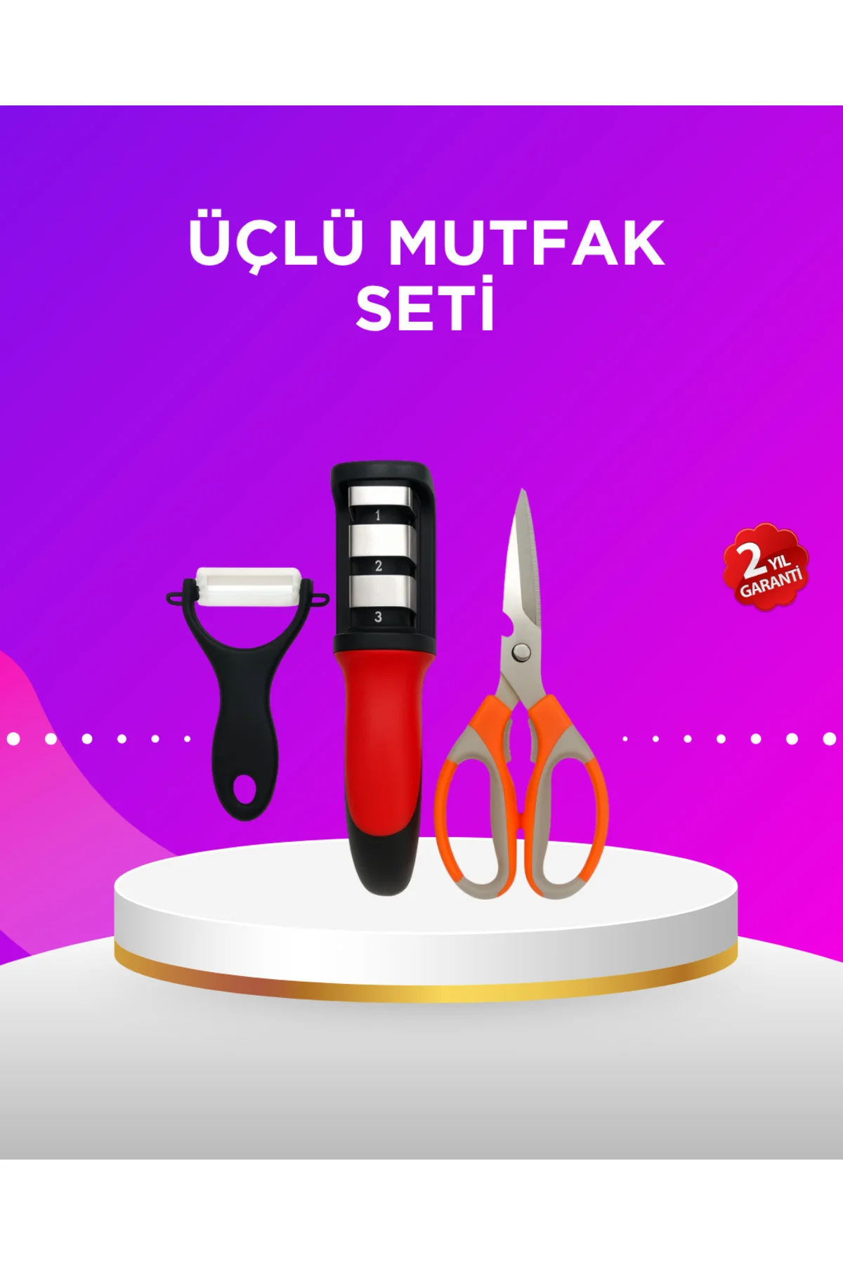 Çok Amaçlı Mutfak Makas Seti – Paslanmaz Çelik ve Ergonomik Tasar