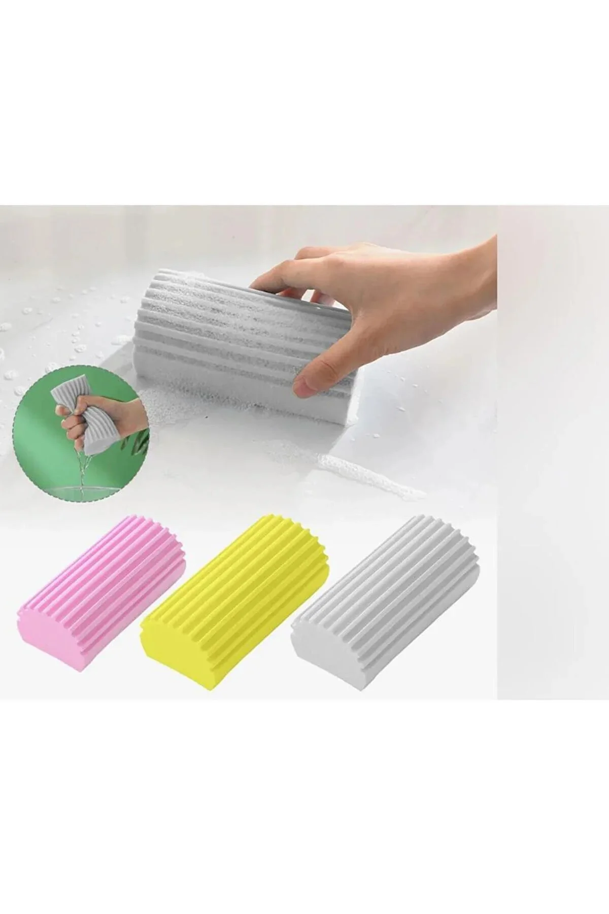 Çok Amaçlı Nemli Silgi Sünger Toz Ustası Temizlik Süngeri Toz Su 