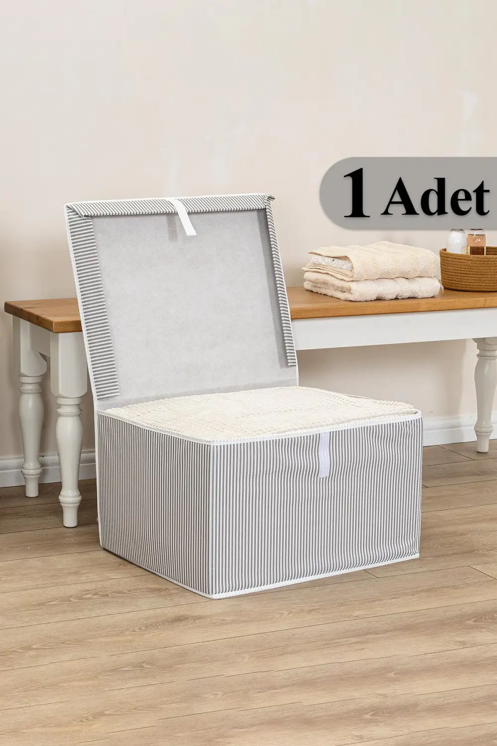 Pazar Kapısı Çok Amaçlı Organizer Düzenleyici Kutu Maxi Gri 50*40*30Cm