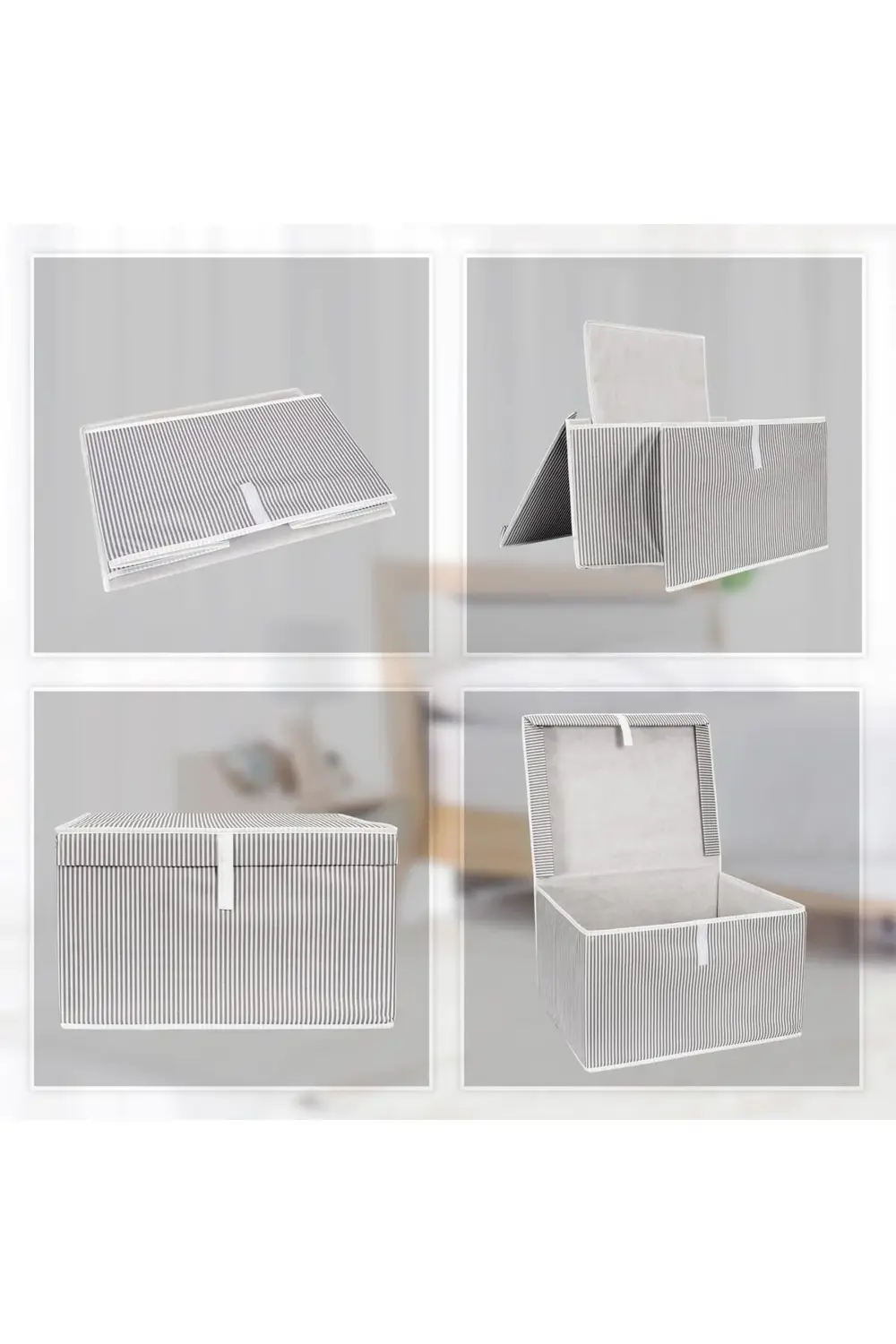 Pazar Kapısı Çok Amaçlı Organizer Düzenleyici Kutu Maxi Gri 50*40*30Cm