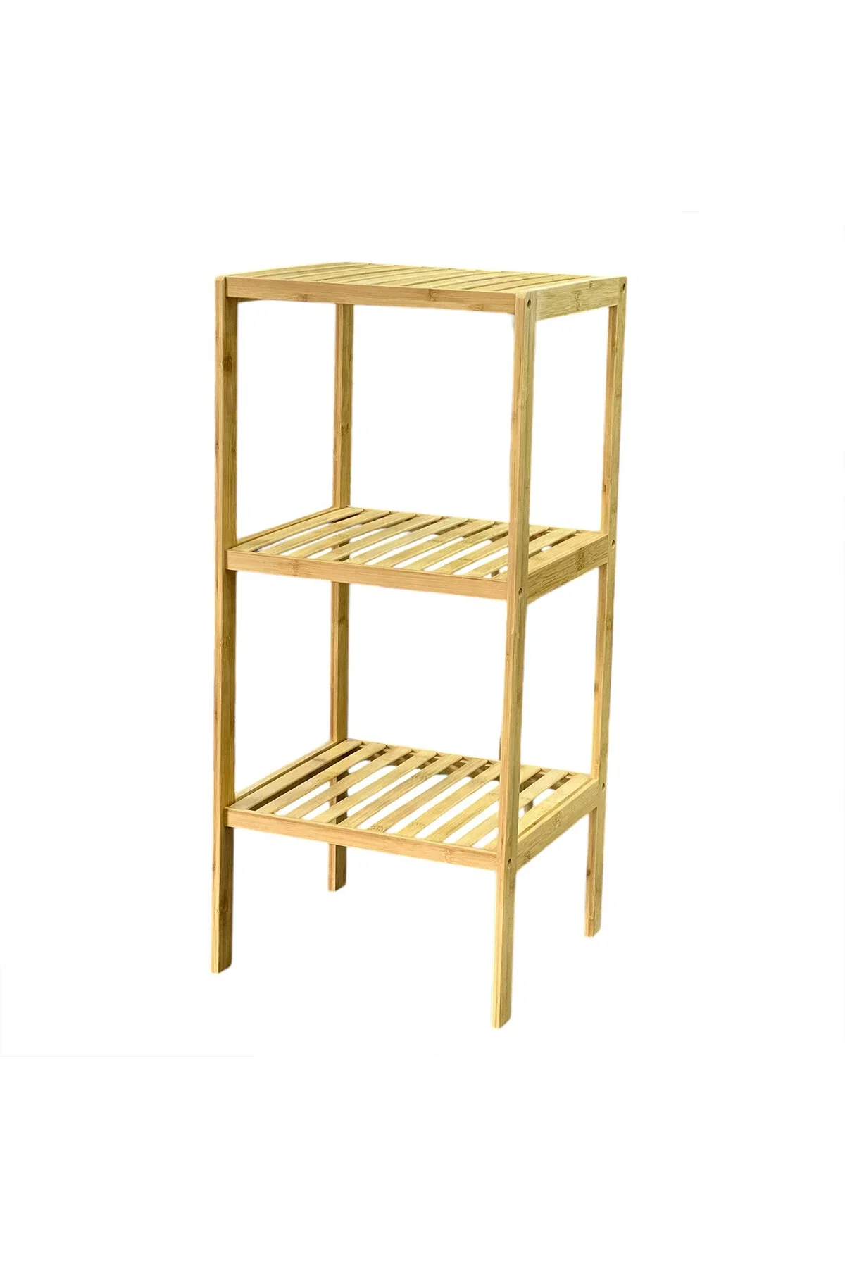 Çok Amaçlı Raf - Organizer 3 Katlı Ahşap - Bambu 36X32X80CM