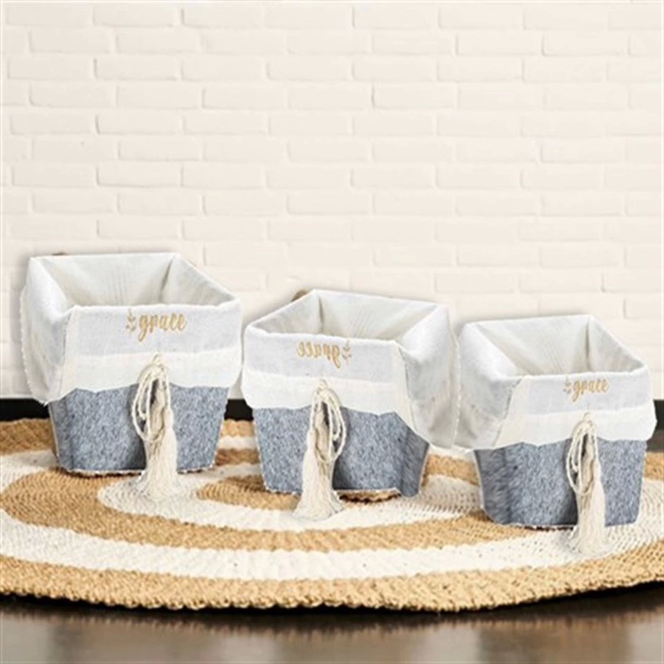 Çok Amaçlı Saklama Organizer Kutu Kare Keçe Sepet (mini) - 03433