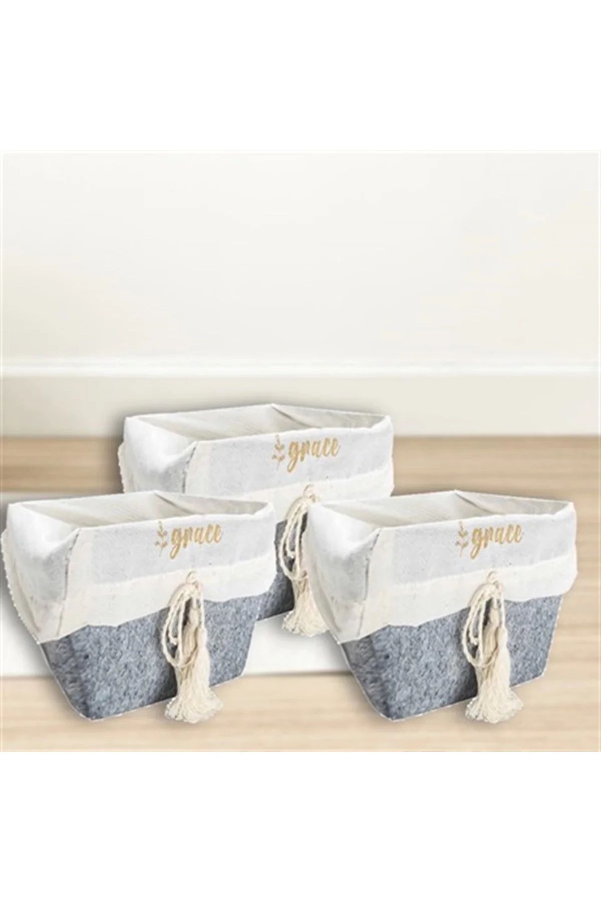 Çok Amaçlı Saklama Organizer Kutu Kare Keçe Sepet (mini) - 03433 