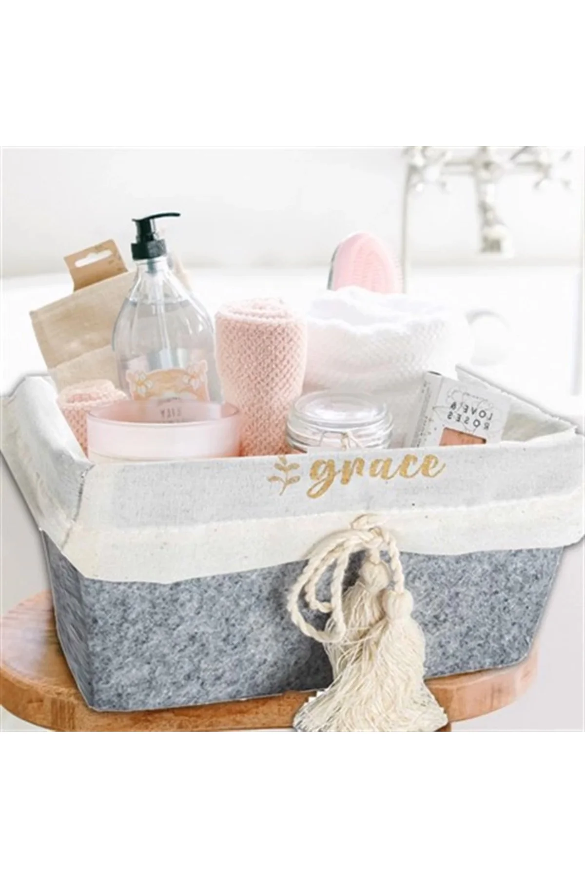 Çok Amaçlı Saklama Organizer Kutu Kare Keçe Sepet (mini) - 03433