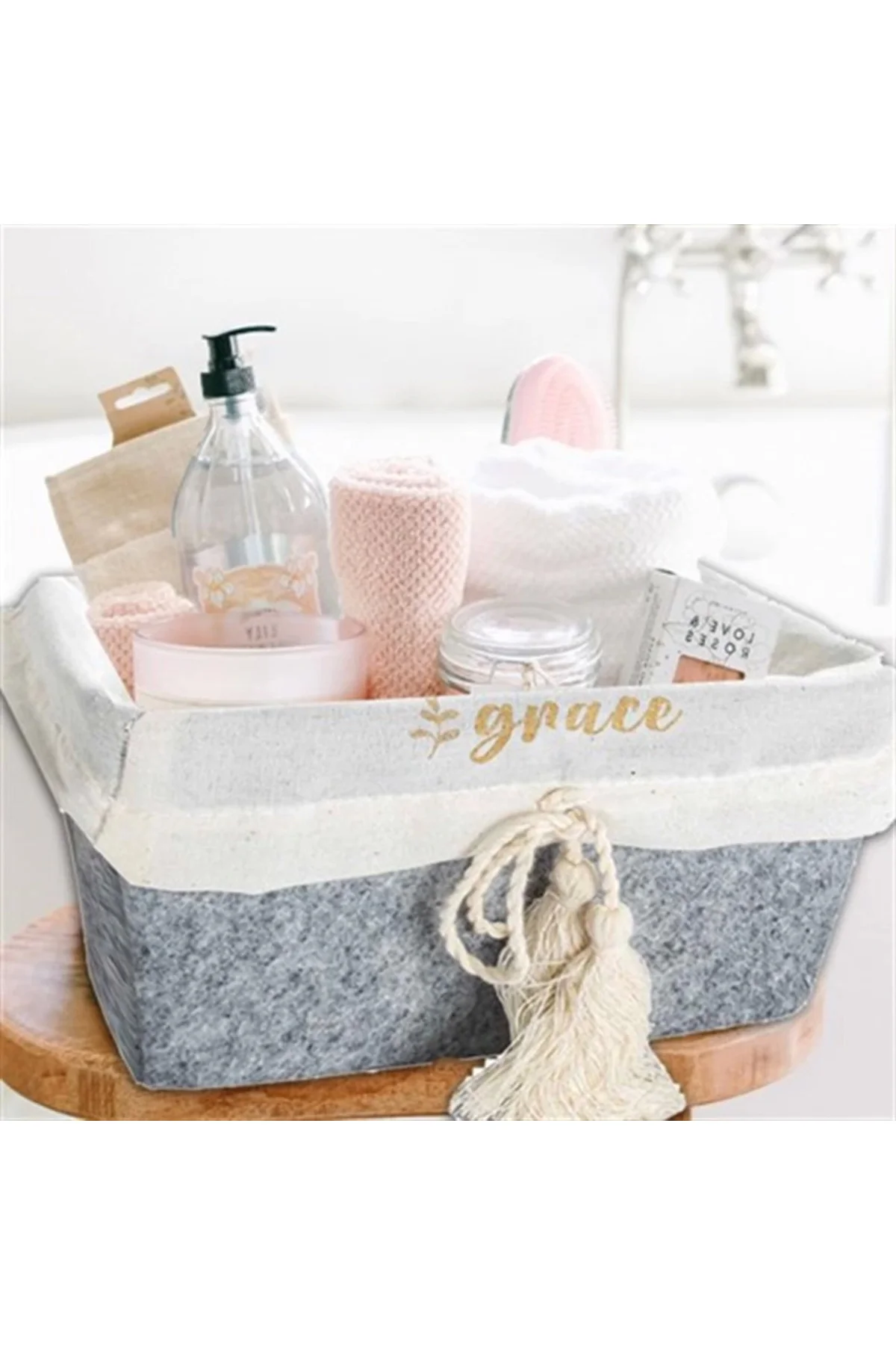 Çok Amaçlı Saklama Organizer Kutu Kare Keçe Sepet (mini) - 03433 